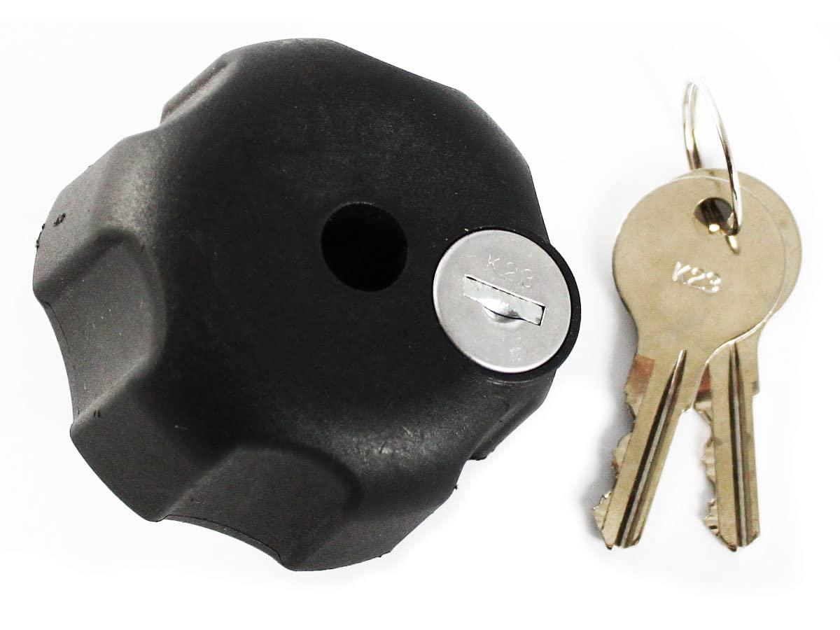 RAM MOUNTS Locking Knob with 1/4-Inch-20 Brass Hole for B Size Arms (Black) - Secure Camera, GPS & Marine Equipment Mounting for Motorcycles, ATVs & Boats