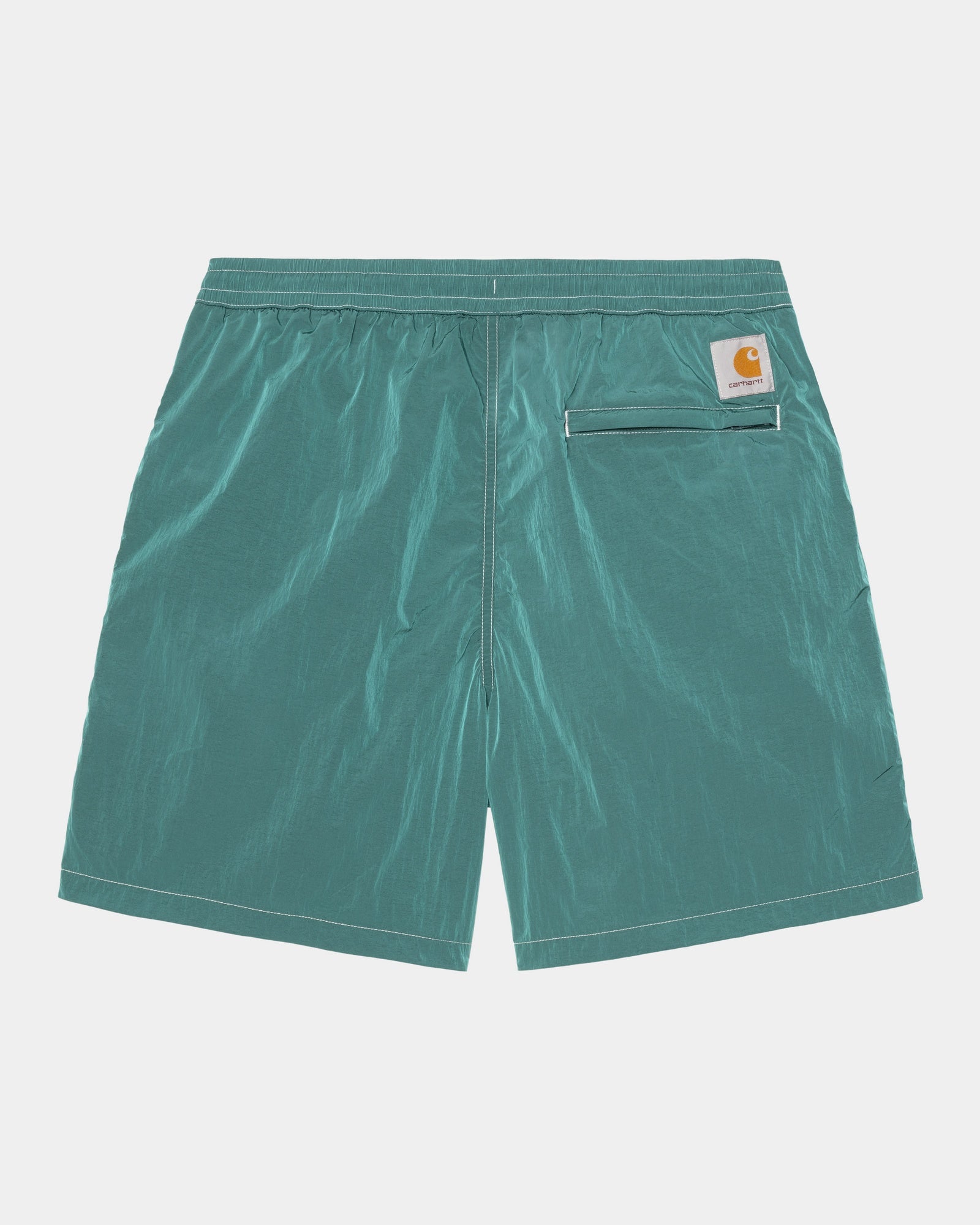 Canby Swim Trunks for Men - Quick Dry Board Shorts with Pockets | Rainforest Green & White Print | Beach, Pool, Vacation & Summer Water Activities