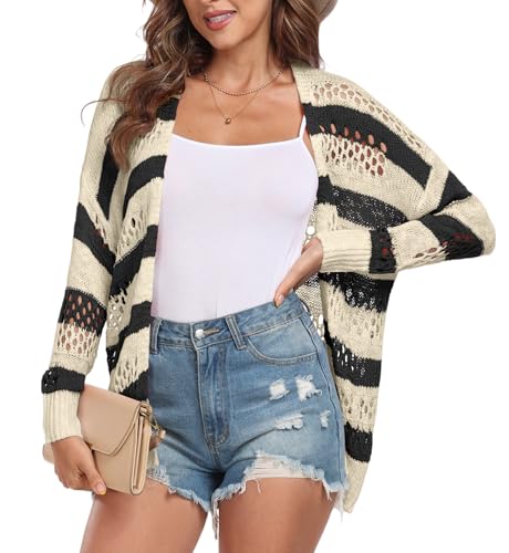 Beige Black Striped