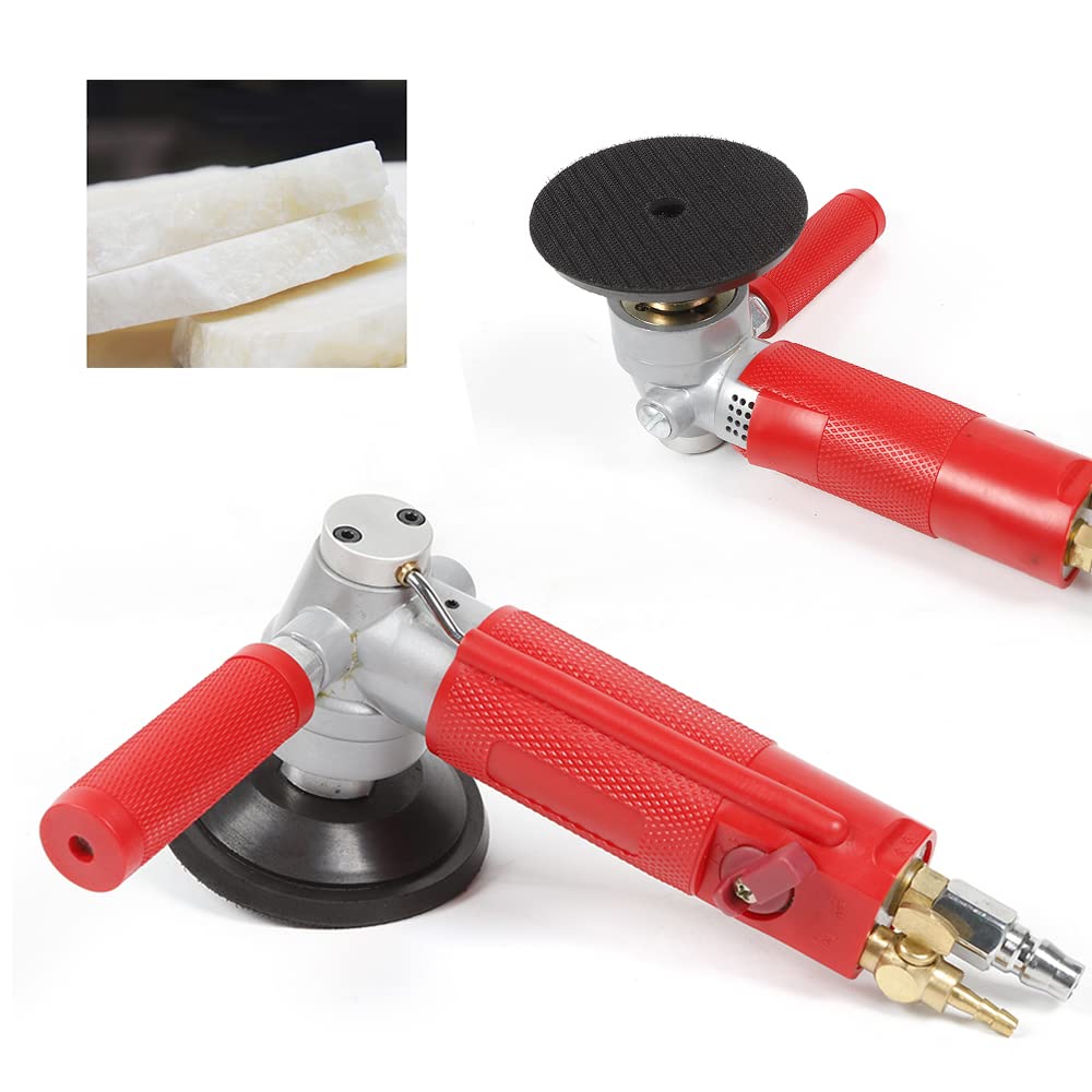 4 Inch Pneumatic Grinding Machine with 1/4 Inch Air Inlet - Professional Air Powered Grinder for Stone, Jade & Ceramic Polishing - Ideal for Surface Grinding, Metal Work & DIY Projects