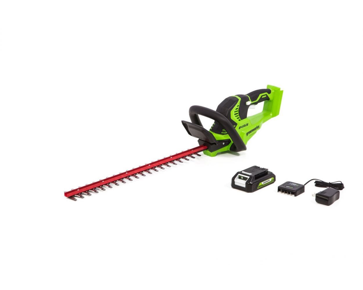 24V Cordless Hedge Trimmer with 2.0Ah Battery - Lightweight Electric Shrub Trimmer for Garden Landscaping & Yard Maintenance