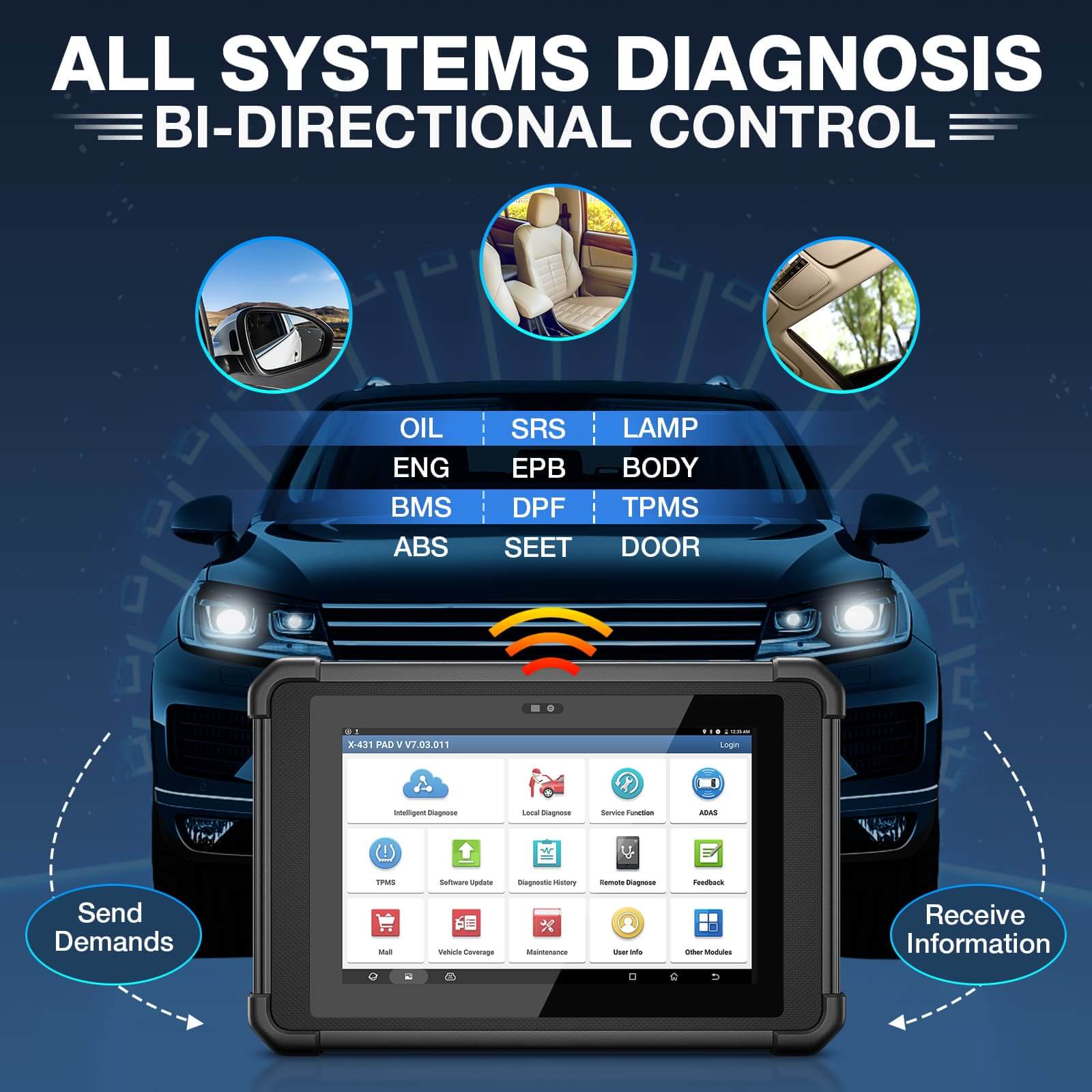 LAUNCH X431 PAD V Elite Smartlink ECU Coding CAN FD OBD2 Scanner - Professional Automotive Diagnostic Tool for Mechanics & DIY Car Repair | Perfect for Engine Diagnostics, Fault Code Reading & Vehicle Maintenance