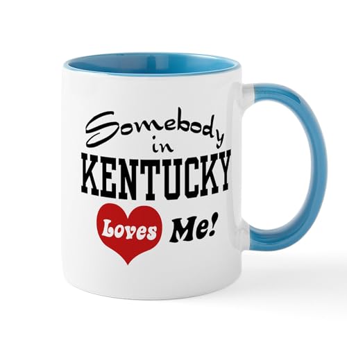 White/Blue Inside - Somebody In Kentucky Loves Me Mug