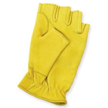 WAS Half Finger Leather Gloves - Breathable & Durable Motorcycle Gloves for Men & Women - Perfect for Riding, Cycling & Outdoor Activities