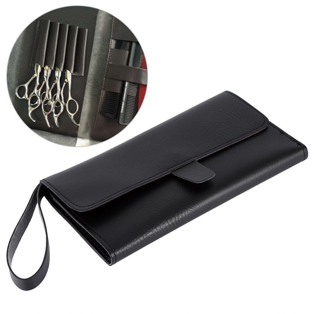 Professional Barber Salon PU Leather Hair Cutting Case - Styling Tools Holder Bag for Hairdressers | Perfect for Salon, Home & Travel Use