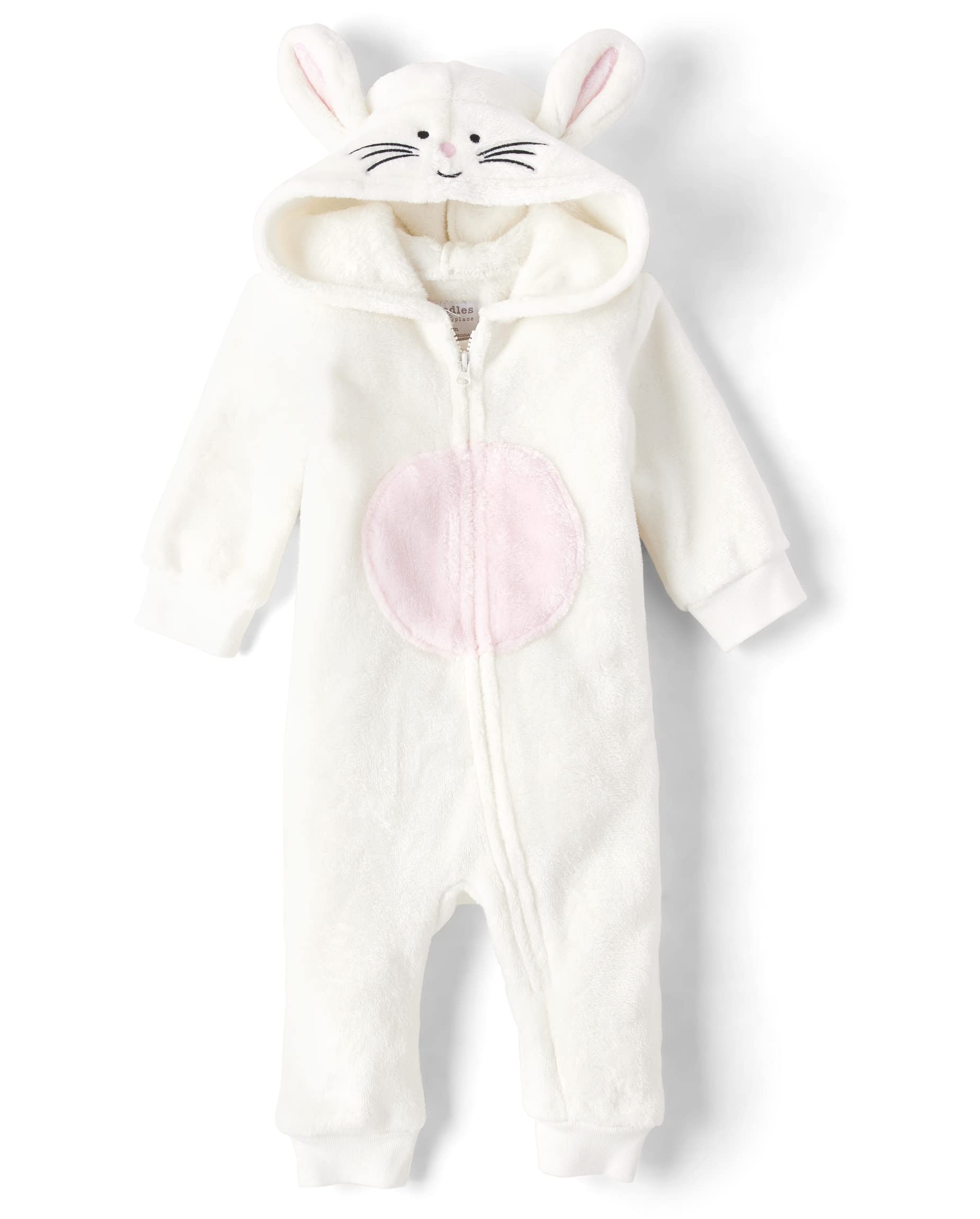The Children's Place Unisex Baby Bunny Coverall Shirt - Soft Cotton Romper for Newborns & Infants - Perfect for Easter, Spring Photos & Playtime