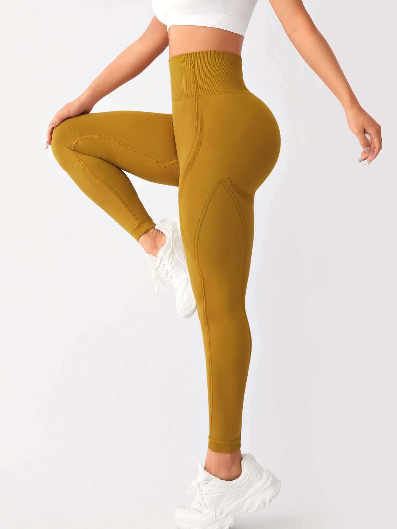 ZASUWA Women's High Waisted Seamless Scrunch Butt Lifting Leggings - Yoga, Workout & Everyday Wear