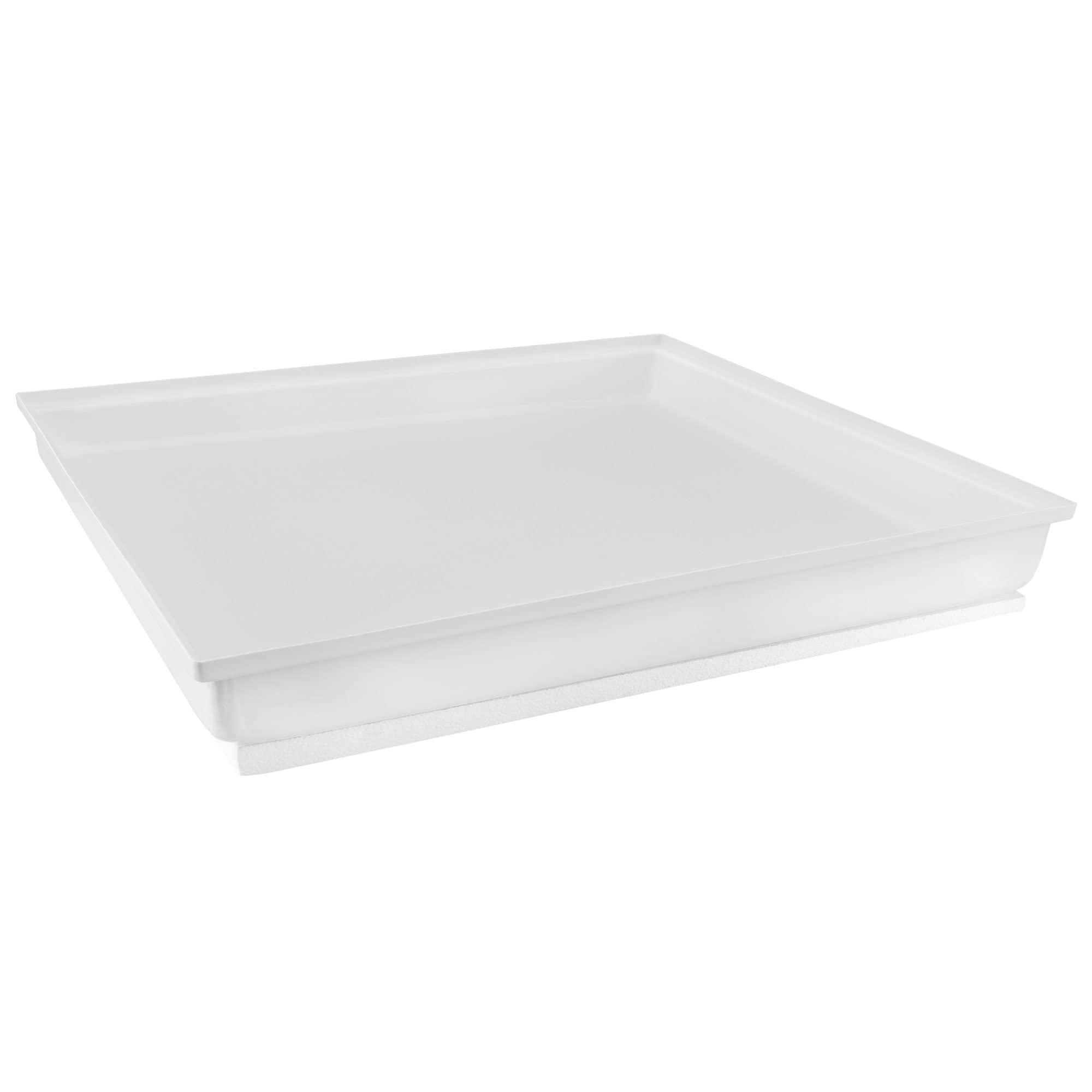 RecPro RV Shower Pan 27x24x4 Inches - White Corner Drain Shower Base for Campers & Motorhomes | Durable Fiberglass RV Shower Floor Replacement | Perfect for RV Bathroom Renovations & Upgrades