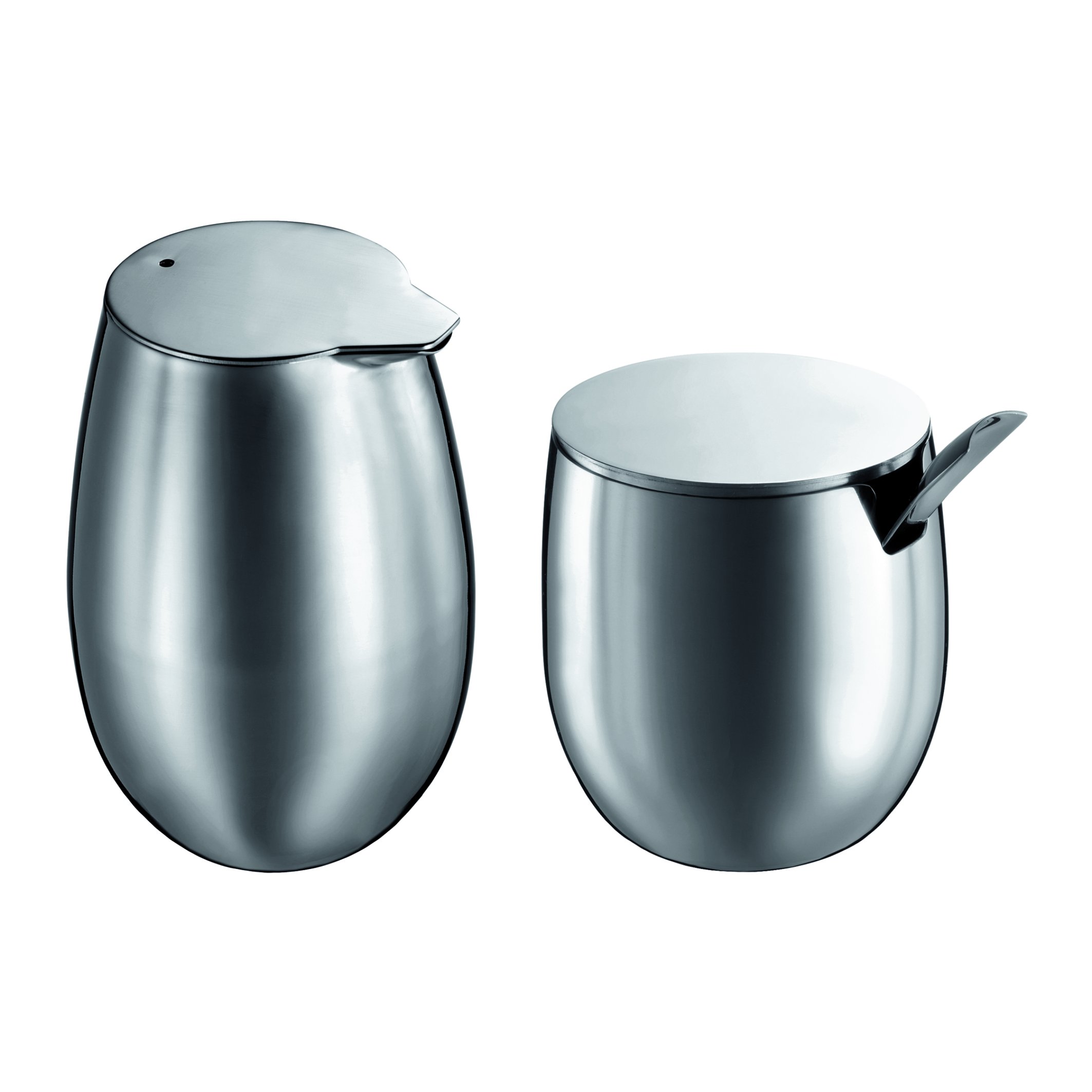 BODUM Columbia 2-Piece Milk and Sugar Set - Matte Finish Porcelain Coffee & Tea Serving Set for Home, Cafe, or Office Use