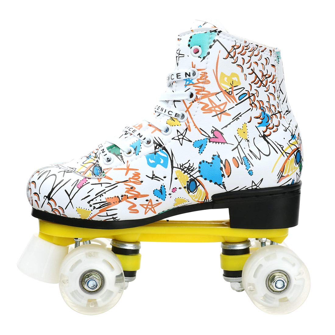 Best Unisex Classic High-Top Roller Skates for Adults - Indoor & Outdoor 4-Wheel Skates for Fitness, Rink & Park Skating