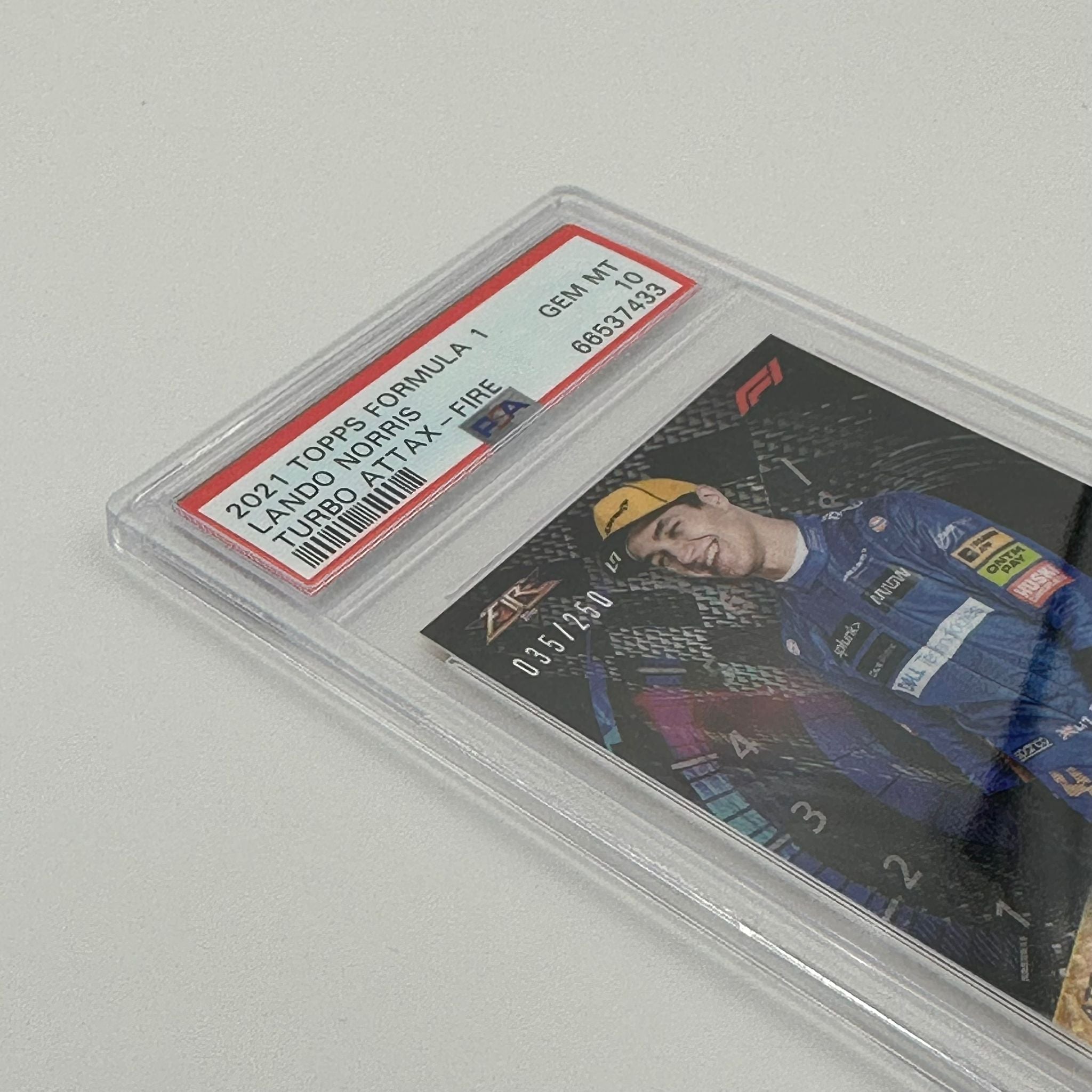 PSA 10 Lando Norris 2023 Fire Racing Card #/250 - Rare Collectible for F1 Fans & Sports Memorabilia Enthusiasts (Perfect for Display, Trading, or Investment)