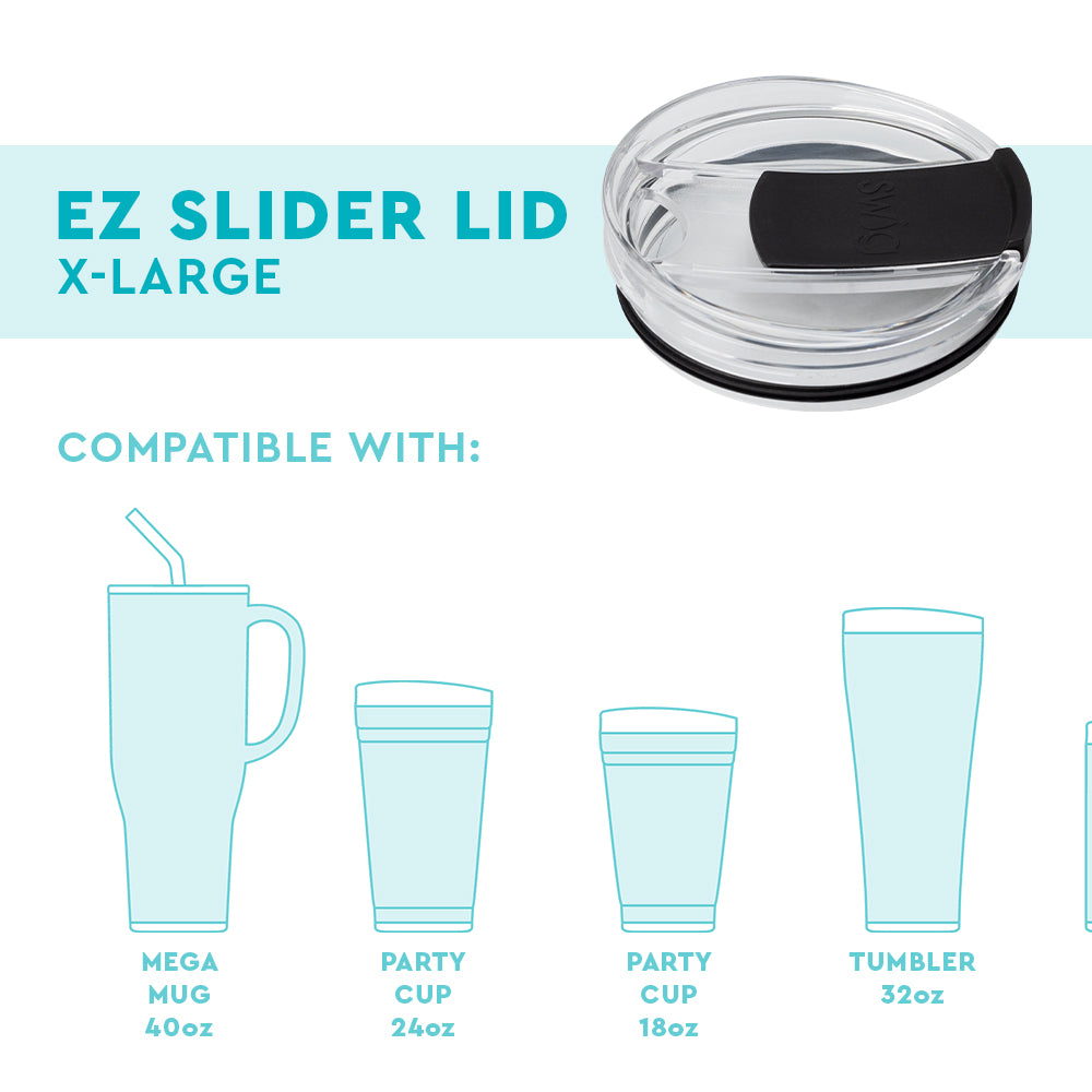Black EZ Slider Lid - Airtight Food Storage Container with Easy-Open Sliding Top | Perfect for Kitchen Pantry Organization, Meal Prep & Leftovers
