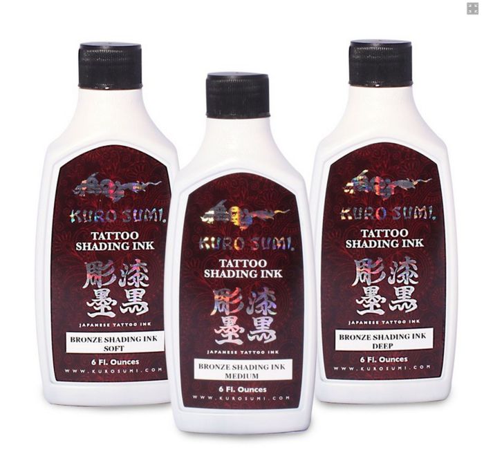 Kuro Sumi Bronze Lining & Shading Tattoo Ink Set - Professional Tattoo Supplies for Artists | Perfect for Lining, Shading & Detailed Tattoo Work