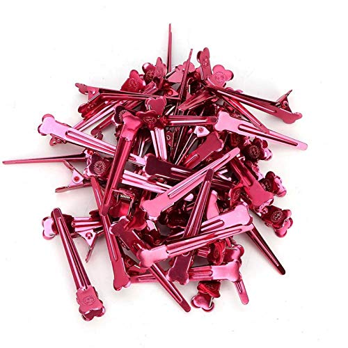 50Pcs Mini Hair Clips for Women - Salon Hairpins, Hair Accessories for Styling, Sectioning & Makeup (Red) - Perfect for Salon, Home Use & DIY Hairstyles