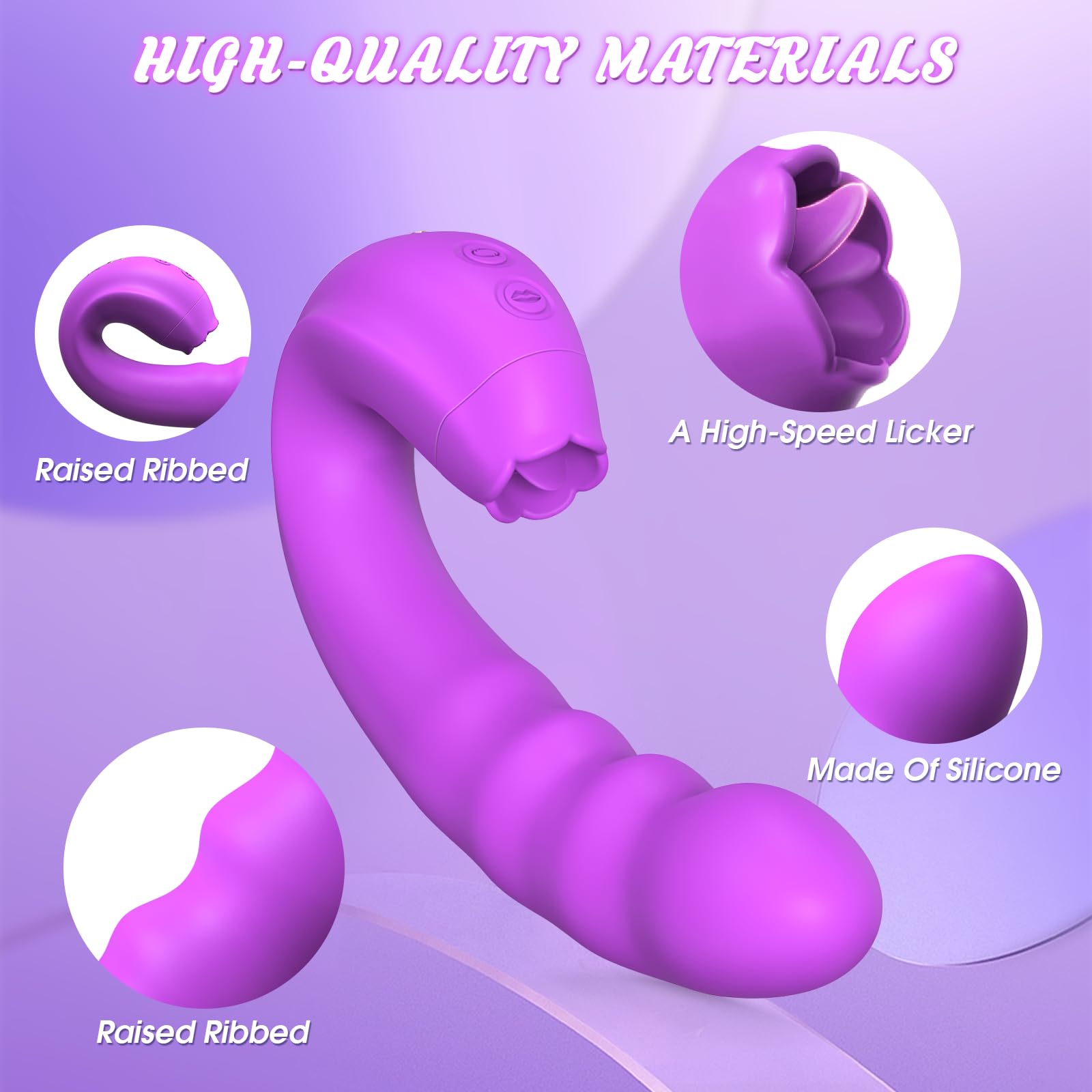10-Speed Clitoral & G-Spot Vibrator with Rotating Tongue - 3-in-1 Rechargeable Adult Toy for Women & Couples | Waterproof Sex Toy for Solo Play, Foreplay & Couples Intimacy