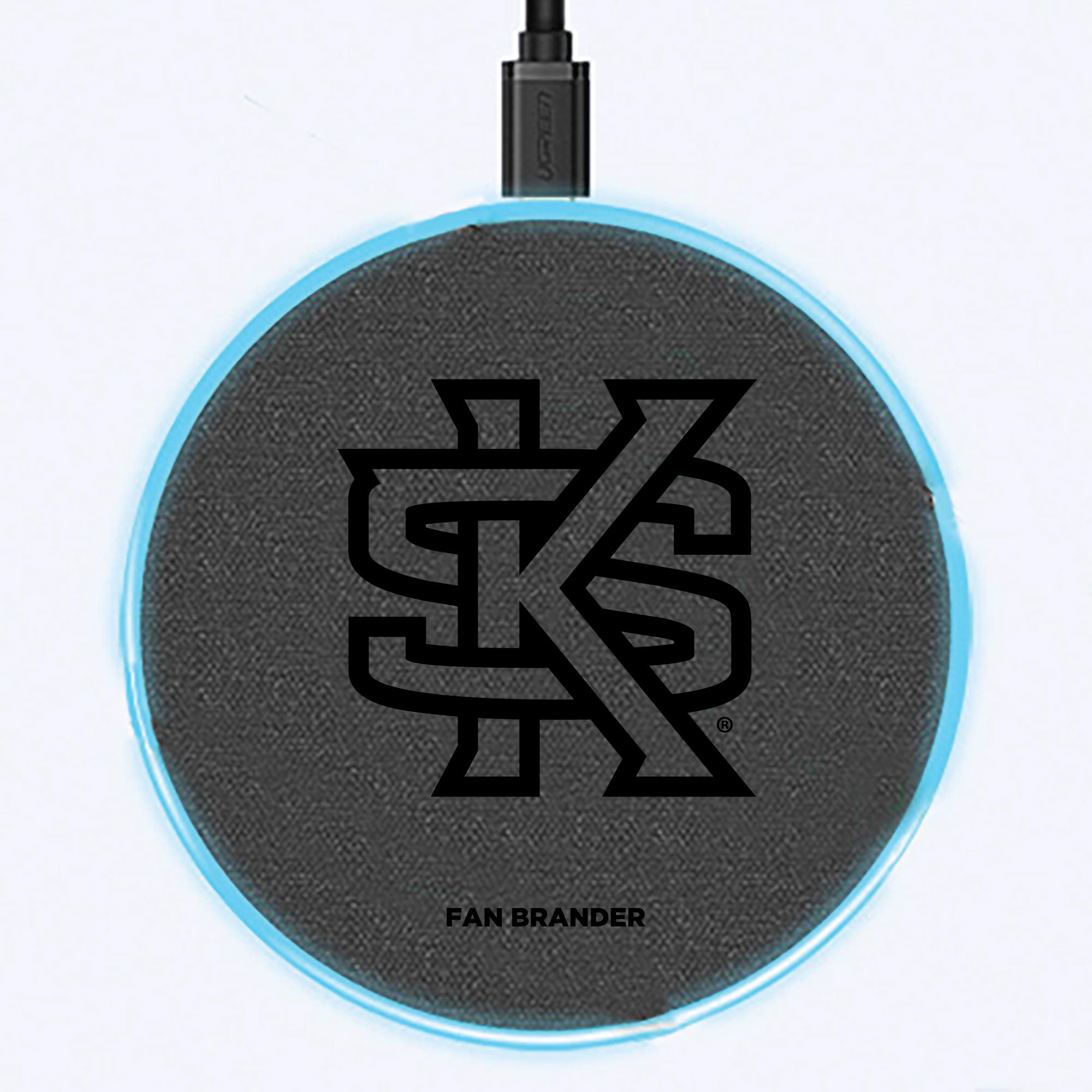 NCAA 15W Wireless Charger with Laser Logo - Fast Charging for Phones