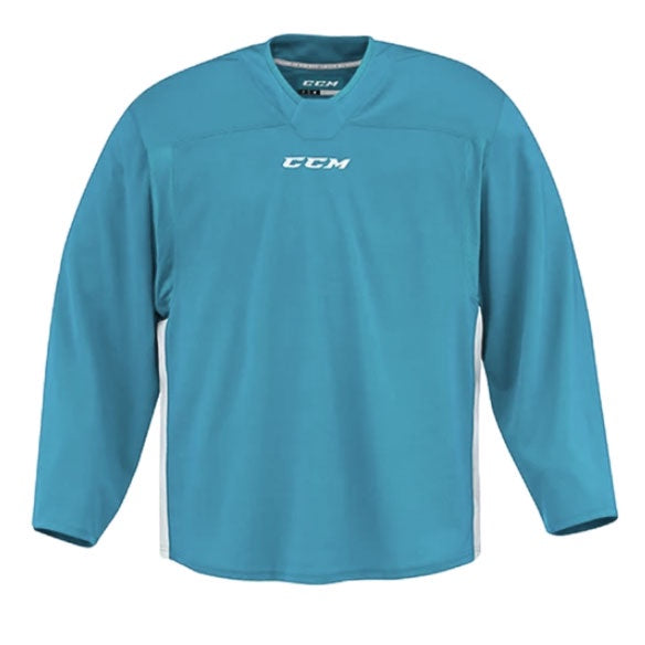 CCM Quicklite 60000 Turquoise Blue & White Custom Hockey Practice Jersey - Perfect for Youth & Adult Hockey Training, Games & Team Uniforms