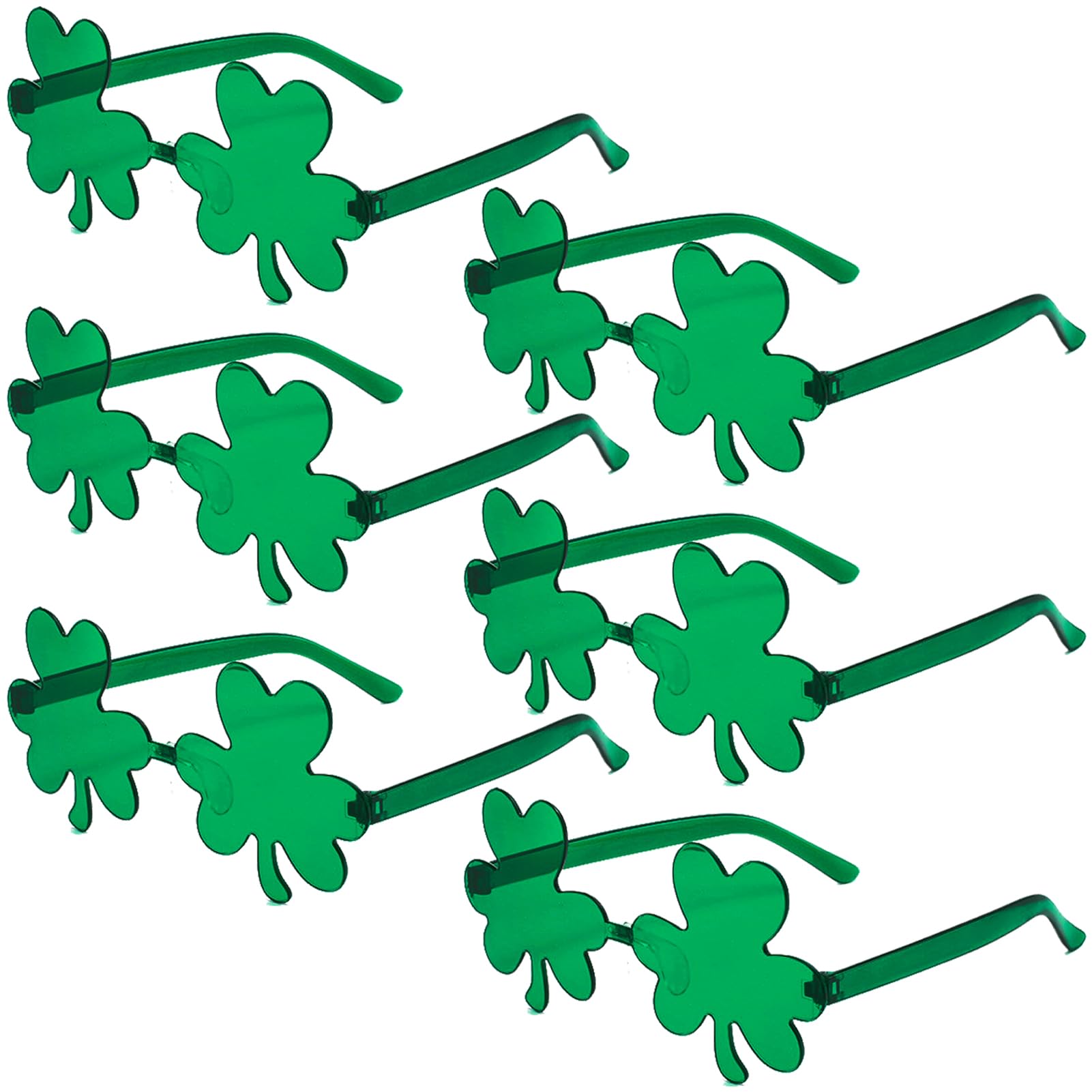 St. Patrick's Day Sunglasses - Green Rimless Shamrock Glasses for Irish Party | Perfect for St. Patrick's Day Celebrations, Parades & Irish-Themed Events