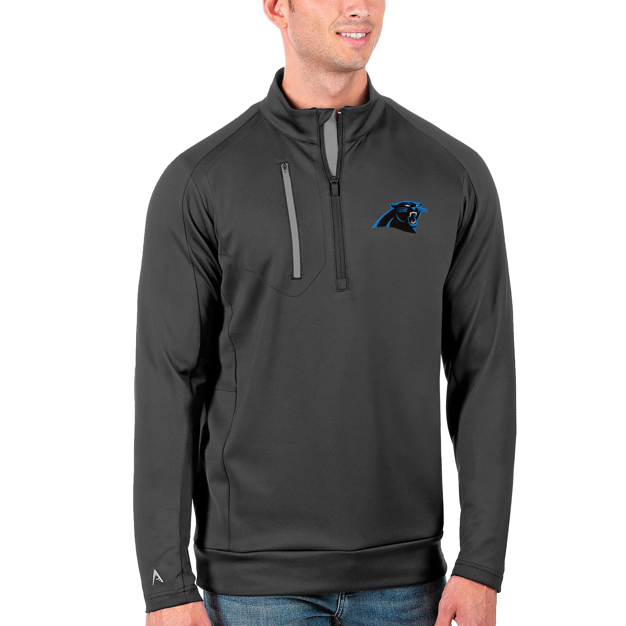 Antigua Men's NFL Big & Tall Quarter-Zip Pullover Jacket | Bear Head Design | Football Fan Apparel for Game Day & Outdoor Activities