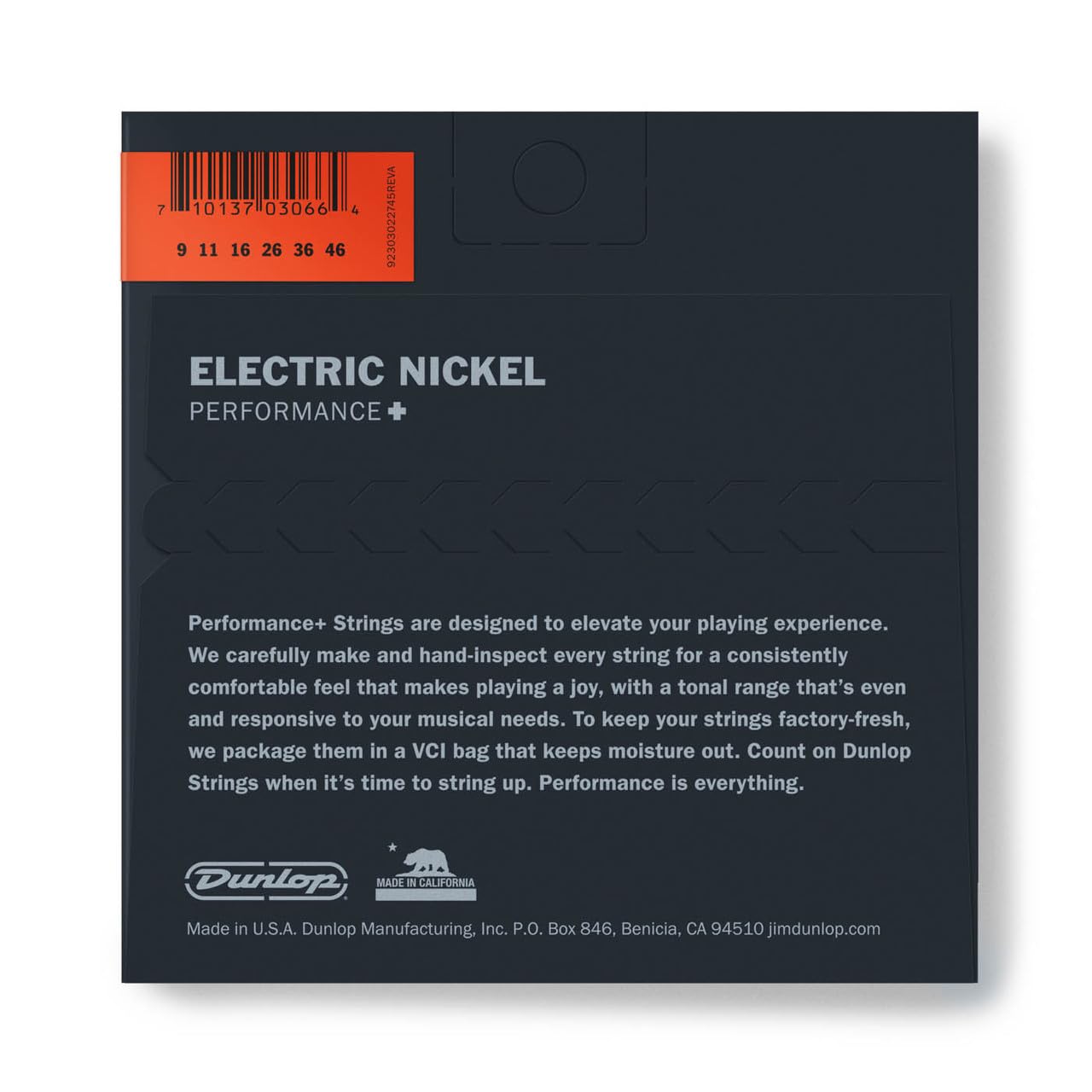 Dunlop DEN0946 Electric Guitar Strings - 3 Sets, Light/Heavy Gauge (0.009-0.046), 6 Strings per Set - Perfect for Rock, Blues & Metal Performances