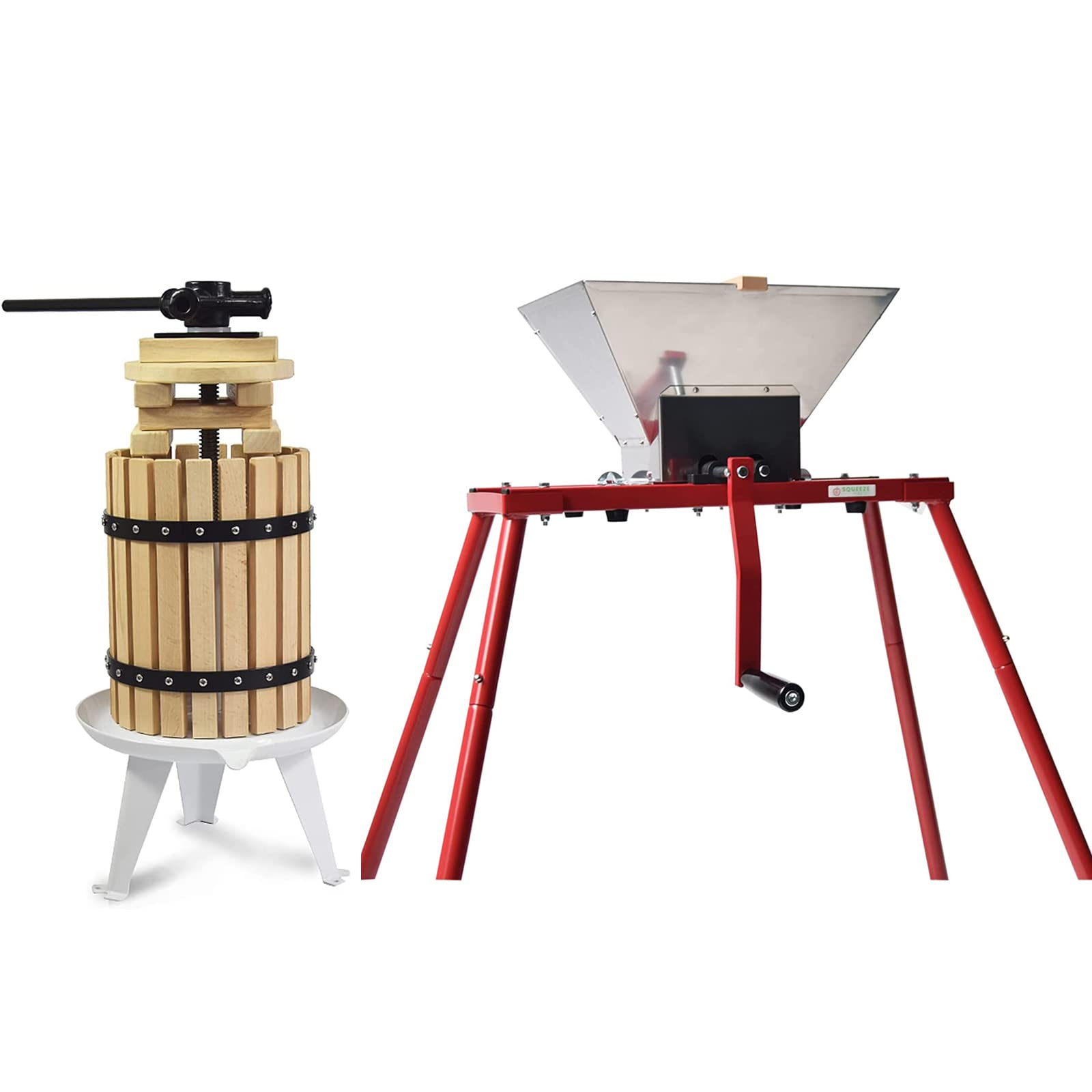 Premium 3.17 Gallon Apple Cider Press with Fruit Crusher & Stand - Heavy Duty Wine Making Kit for Fresh Juice, Hard Cider & Home Brewing - Perfect for Orchards, Homesteads & DIY Enthusiasts