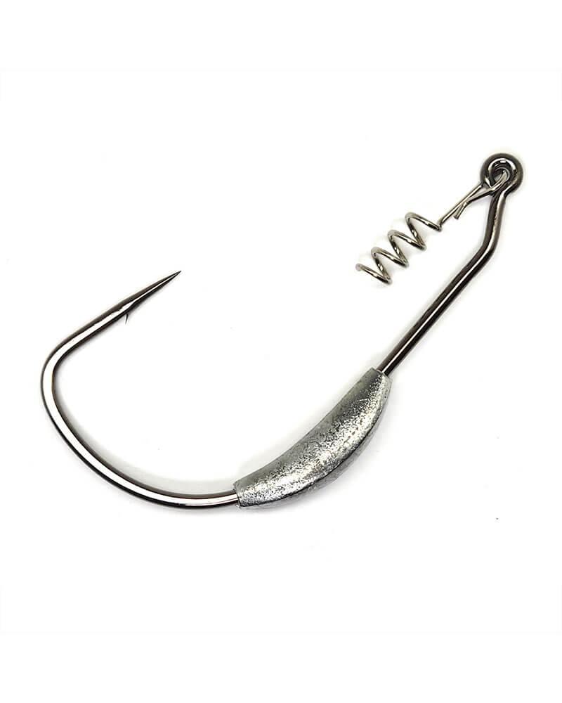 Gamakatsu Superline Spring Lock Weighted Fishing Hooks - NS Black | Saltwater & Freshwater Fishing Gear for Bass, Trout & Saltwater Species