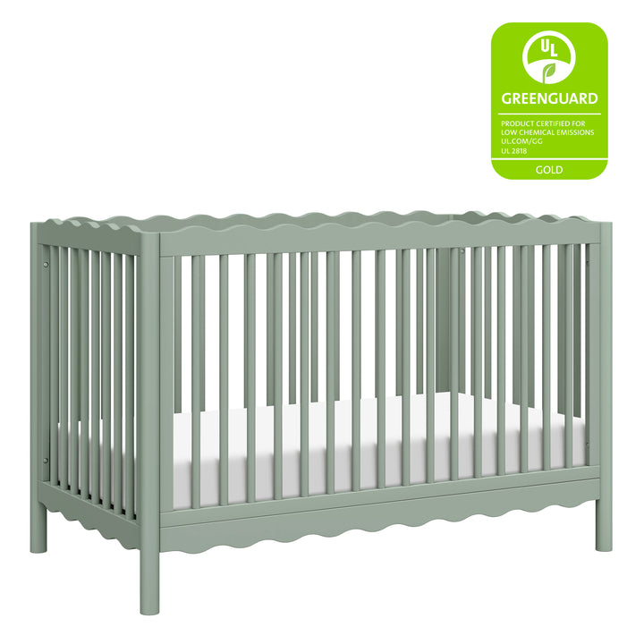 Babyletto Swell 4-in-1 Convertible Crib to Toddler Bed & Full Size Bed - Modern Nursery Furniture for Baby & Kids Room - Safe, Stylish & Space-Saving Design for Small Spaces