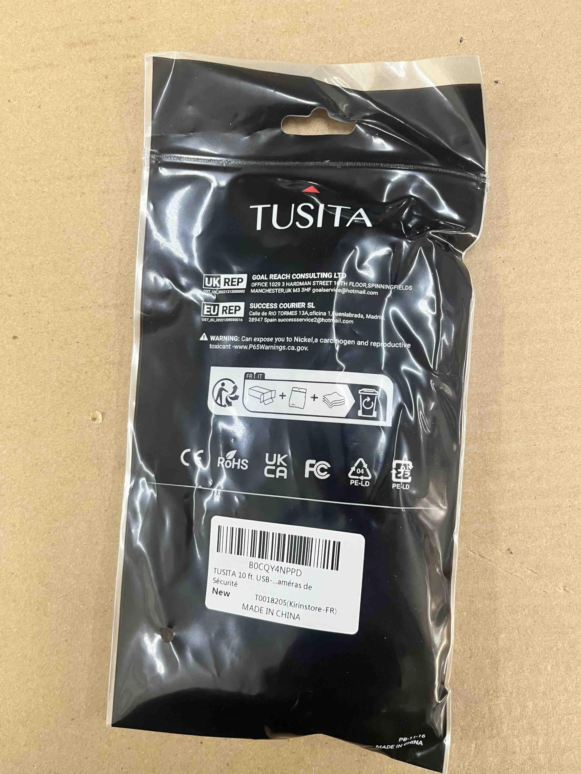 TUSITA 10 ft. USB-C Extension Cable - High Speed Charging & Data Sync Compatible with Ring USB-C Solar Panels, Security Cameras - Perfect for Outdoor Surveillance & Solar Power Setup