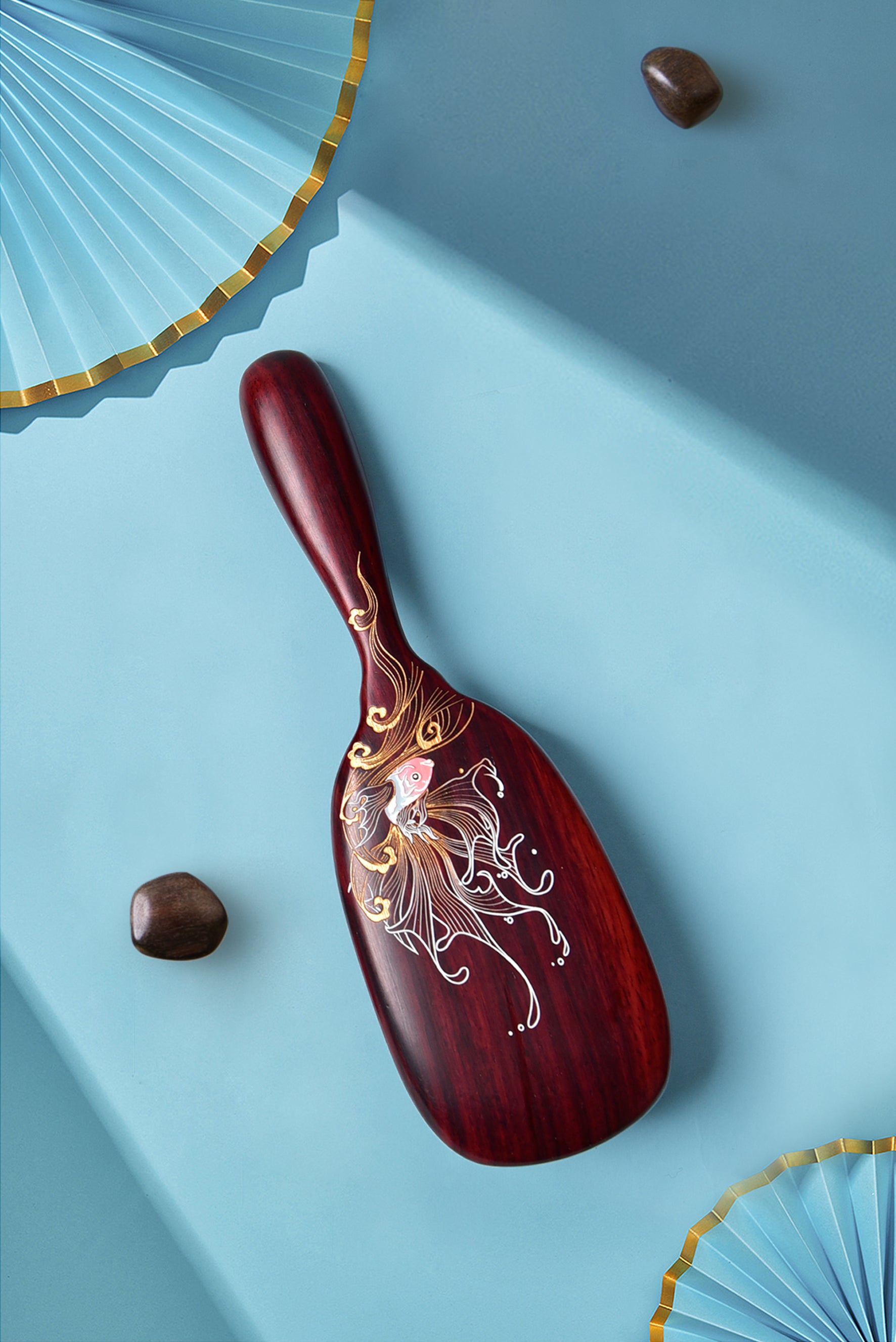 Premium Koi Fish Design Hair Brush for Smooth & Tangle-Free Hair - Perfect for Daily Styling, Salon Use & Gifts