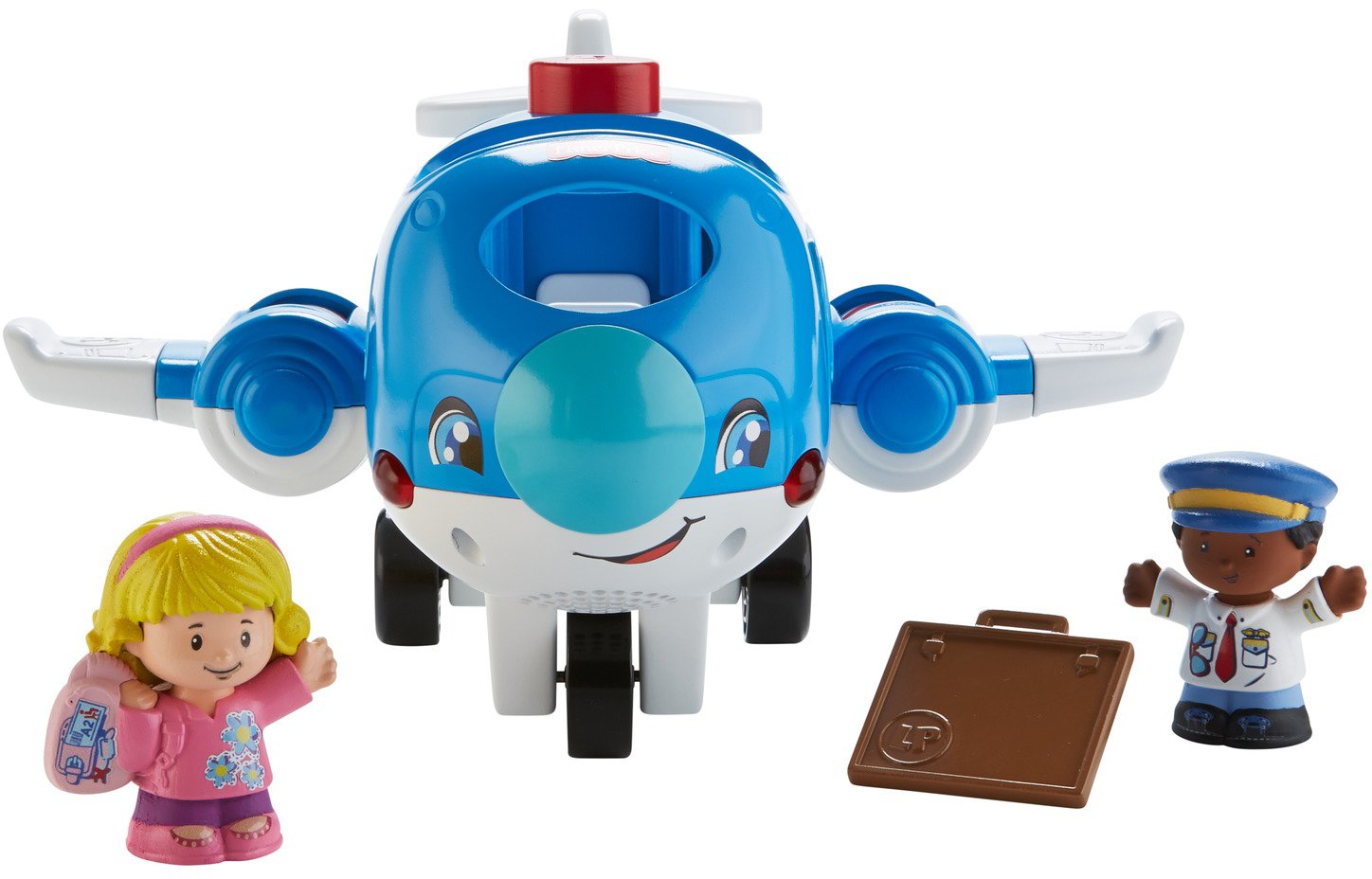 Fisher-Price Little People Airplane Toy with Lights, Music & 2 Figures - Interactive Pretend Play Airplane for Toddlers | Travel Toy for Kids, Perfect for Home & Airplane Role Play
