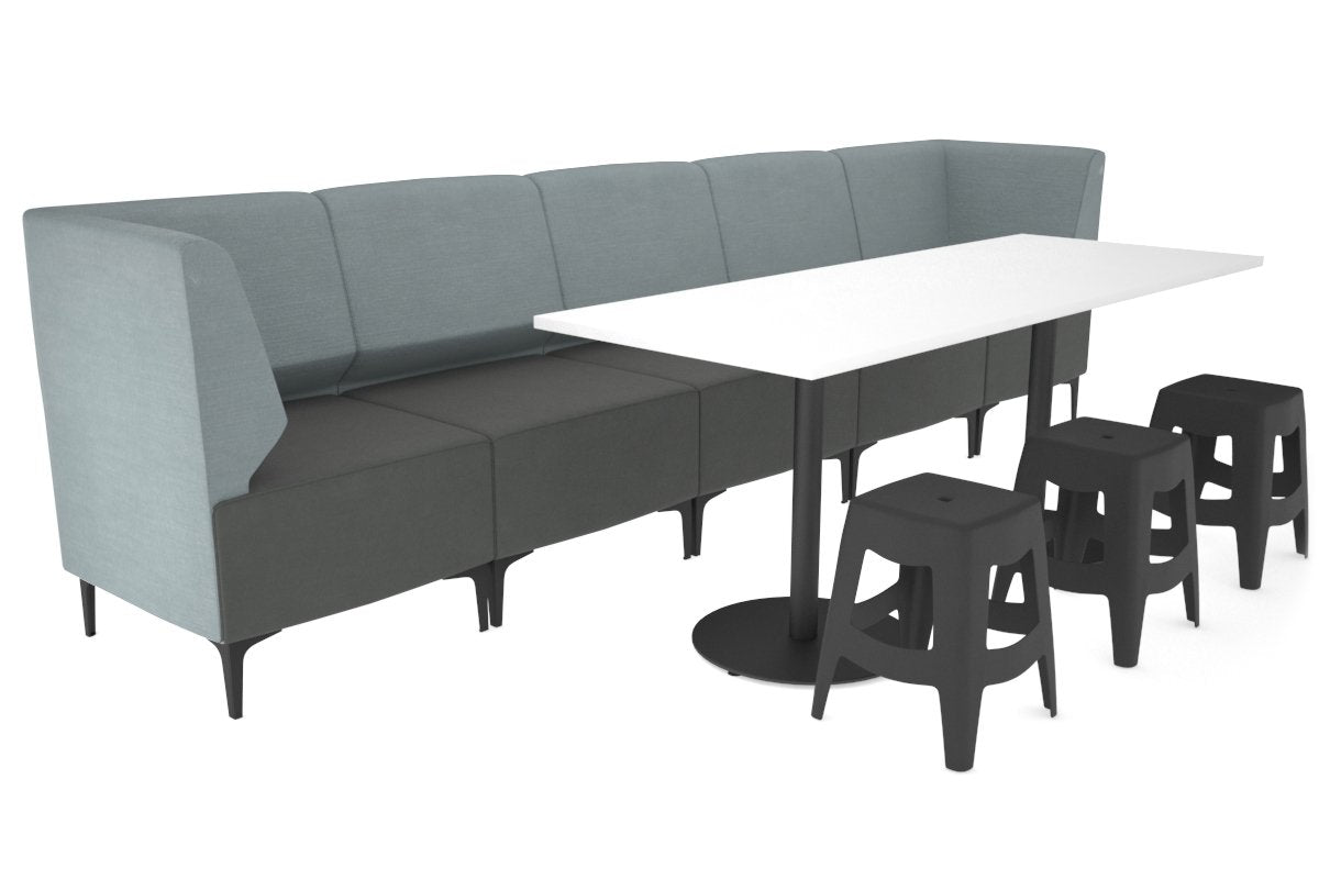 Mondo Straight 5-Piece Lounge Set with Corner Arms - Modern Living Room Furniture for Comfortable Relaxation and Entertaining Guests