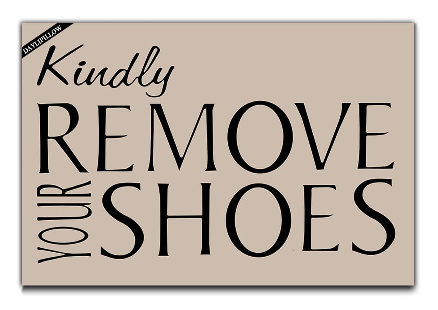 Funny Remove Shoes Doormat - Non-Slip Welcome Mat for Home & Office Entrance