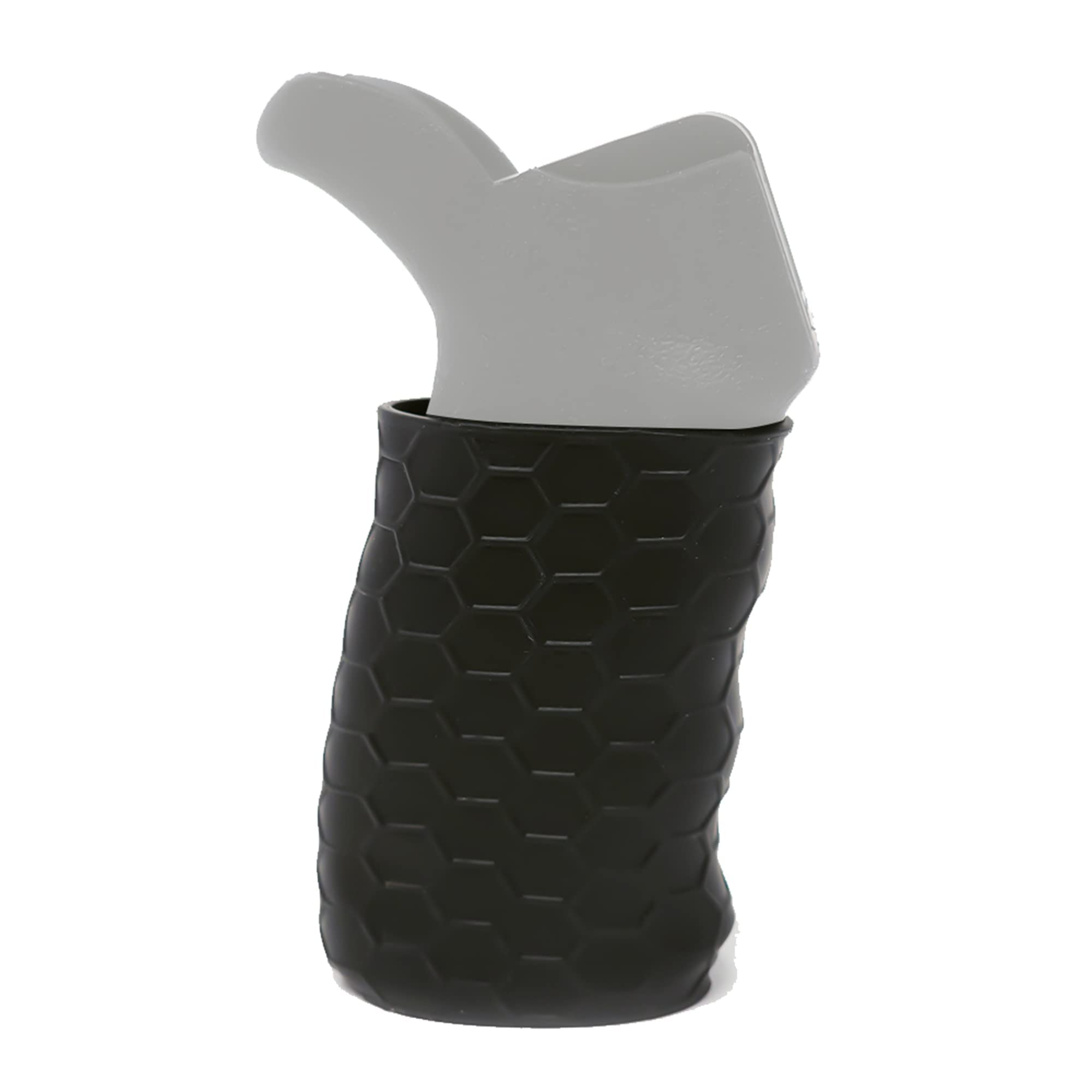 Universal Tactical Rubber Rifle Grip Sleeve - Non-Slip Hex Design for Full-Sized Rifles & Shotguns - Ergonomic Gun Grip Compatible with Most Rear Handles - Ideal for Hunting, Shooting Ranges & Tactical Training
