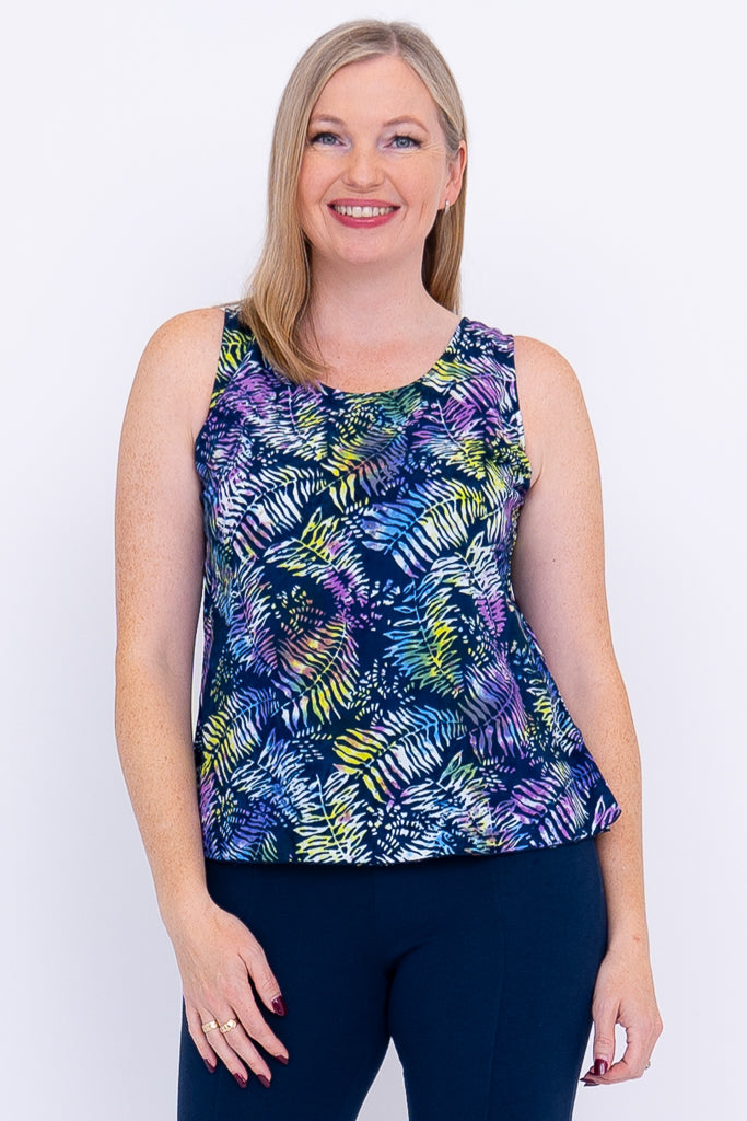Premium Dee Tank Tops - Tropical Mix Print for Women | Comfortable & Stylish Summer Casual Wear | Perfect for Beach, Vacation & Outdoor Activities