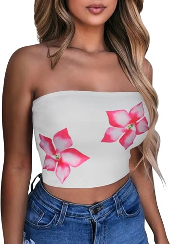 Z White Red Floral