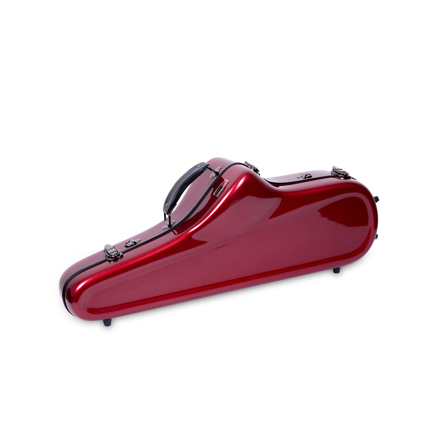 Premium Crossrock Tenor Saxophone Case - Durable Fiberglass Hardshell with Adjustable Backpack Straps (Red) - Perfect for School Bands, Professional Musicians & Travel Protection