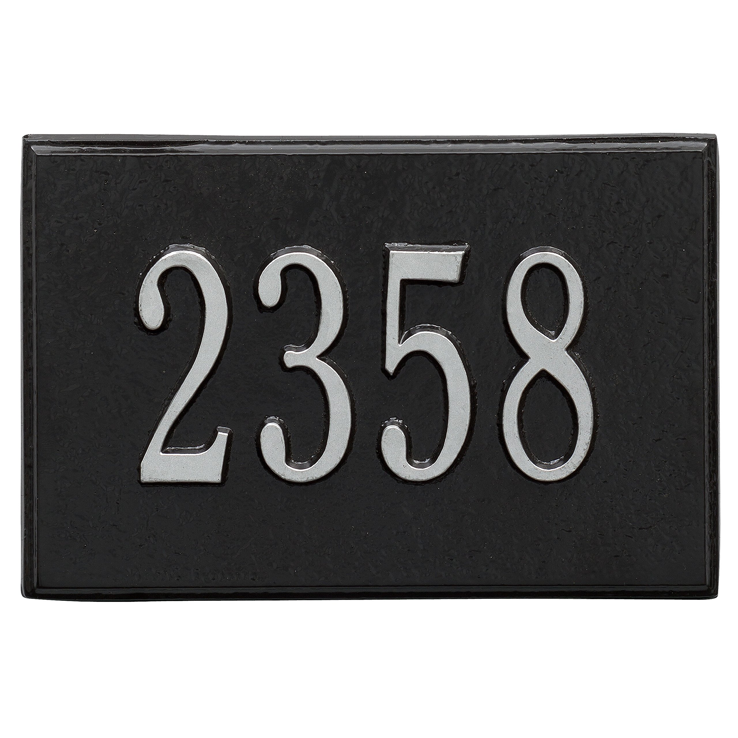 Custom Cast Aluminum Mailbox Numbers Plaque - 1 or 2 Lines - 9