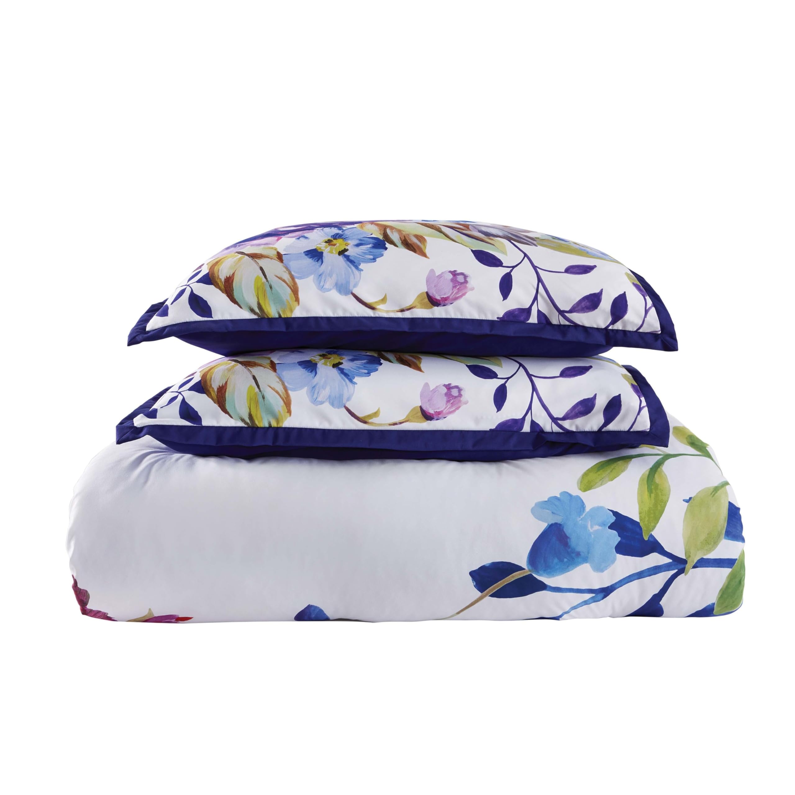 Christian Siriano King Size Comforter Set - Garden Bloom Floral Design, Luxury Bedding for Master Bedroom, Hotel Style Home Decor