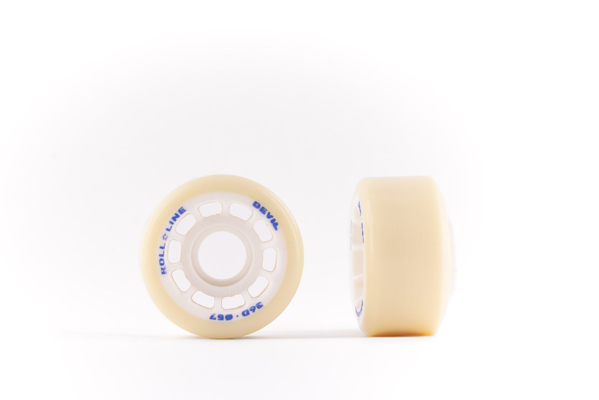 Roll Line Devil Wheels 57mm 8pk - Premium Roller Skate Wheels for Indoor/Outdoor Skating, Derby & Artistic Performance