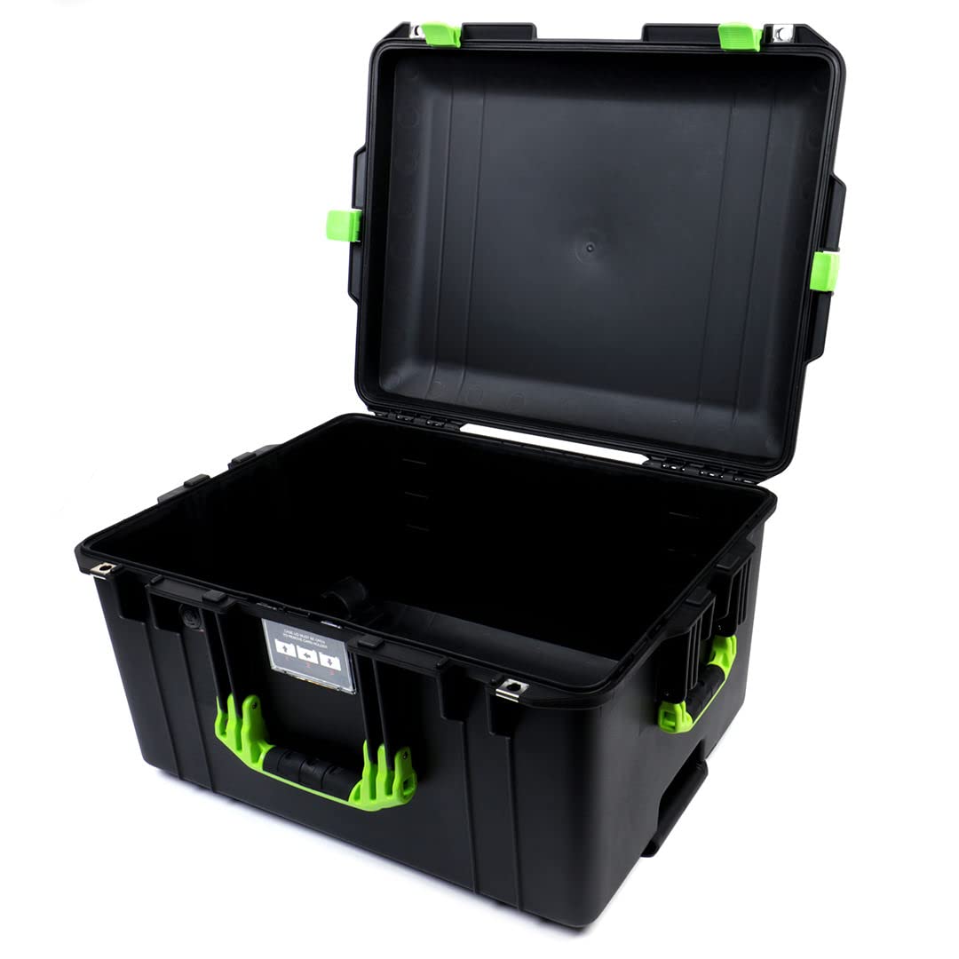 Pelican 1607 Air Case - Black & Lime Green Waterproof Rolling Hard Case with Wheels | Durable Protection for Camera Gear, Electronics & Travel Essentials | Perfect for Outdoor Adventures, Air Travel & Professional Equipment Storage