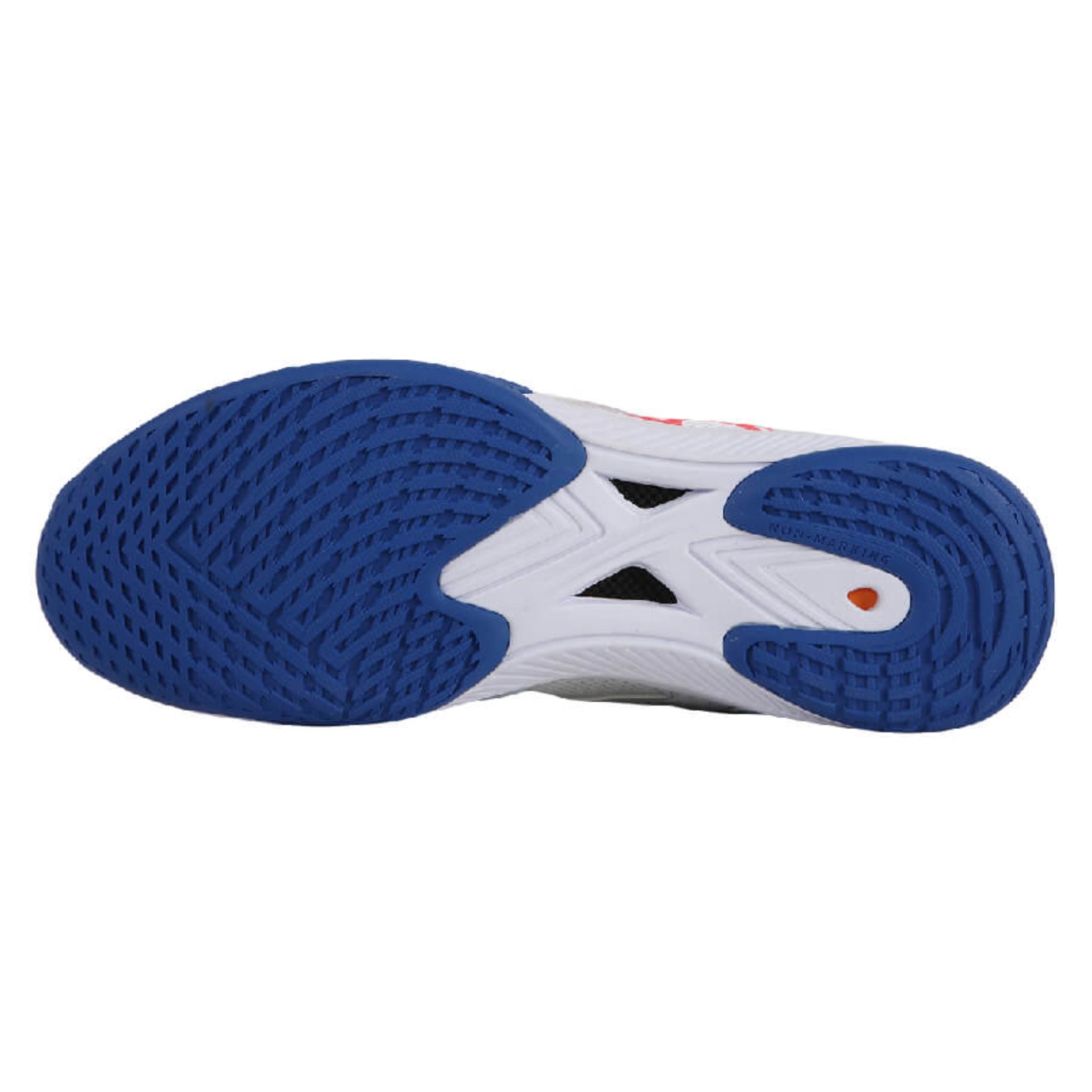 Victor S50 AB Court Shoes for Badminton & Volleyball - White/Medieval Blue - Indoor Sports Shoes with Non-Marking Soles for Gym & Court Play