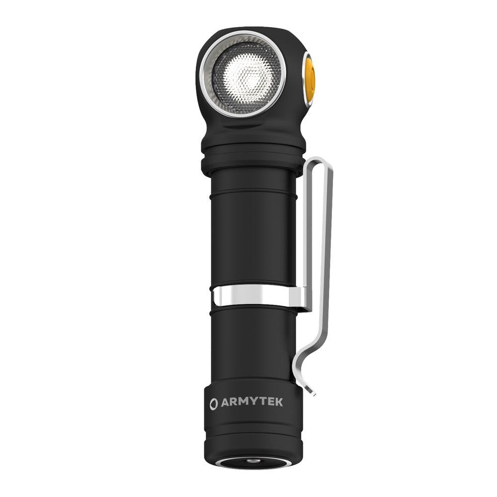 Armytek Wizard C2 Pro Max XHP70.2 LED Rechargeable Headlamp with Magnet - 4000 Lumens USB Charging, Includes Car & Wall Adapters + Free Eco-Sensa Keychain Light - Perfect for Camping, Hiking, and Outdoor Adventures