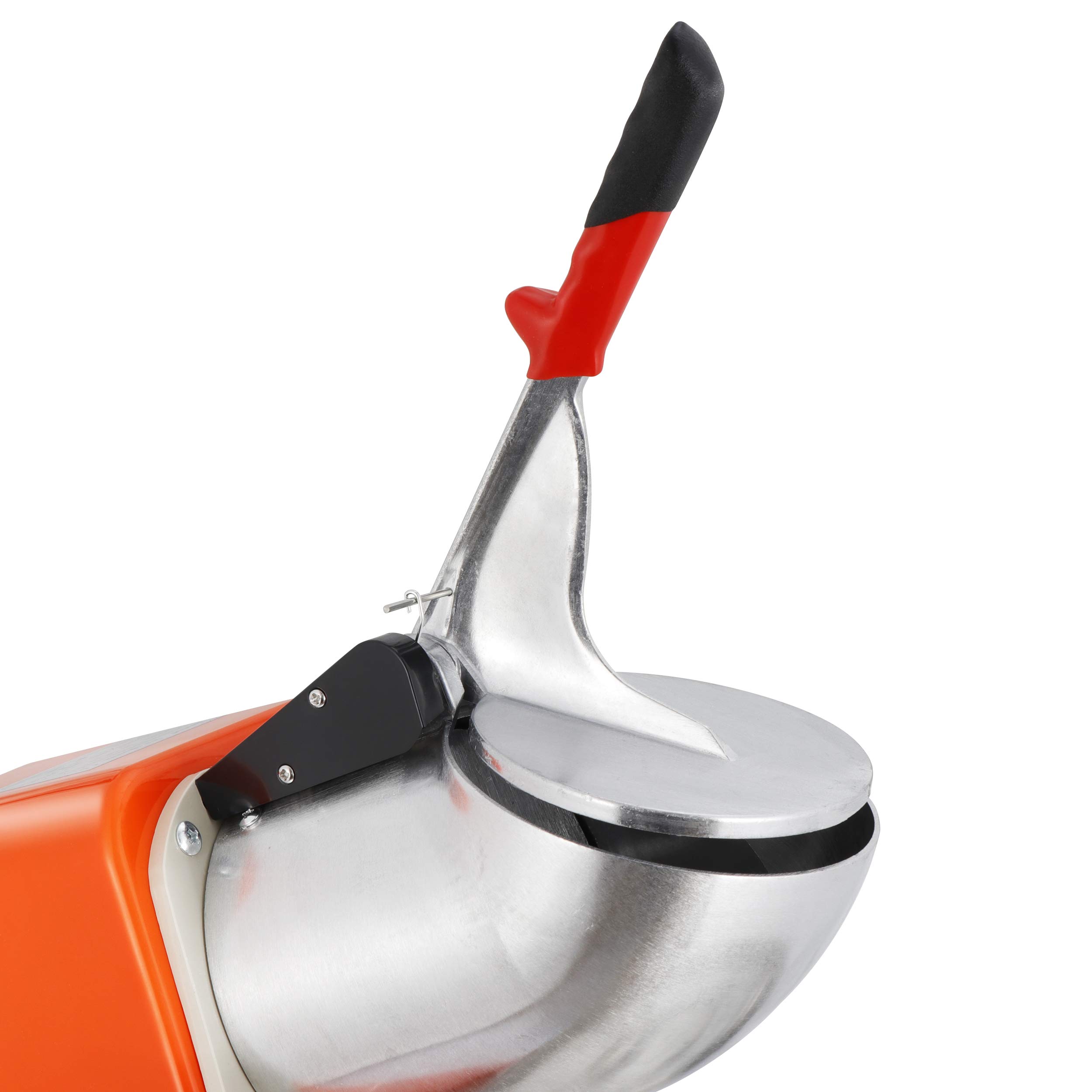 300W Electric Ice Shaver Machine - Commercial Snow Cone Maker & Ice Crusher for Shaved Ice (143 lbs Capacity, Orange) - Perfect for Parties, Events, and Home Use