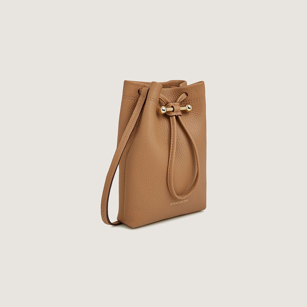 Osette Midi Pouch Crossbody Bag in Caramel Brown | Stylish Leather Wallet for Women | Perfect for Everyday Use, Travel & Shopping