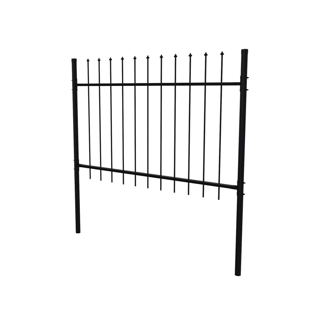 Aleko DIY Steel Fence Panel Kit - Athens Style 5x5 Feet - Heavy Duty Garden Fencing for Backyard Privacy and Security