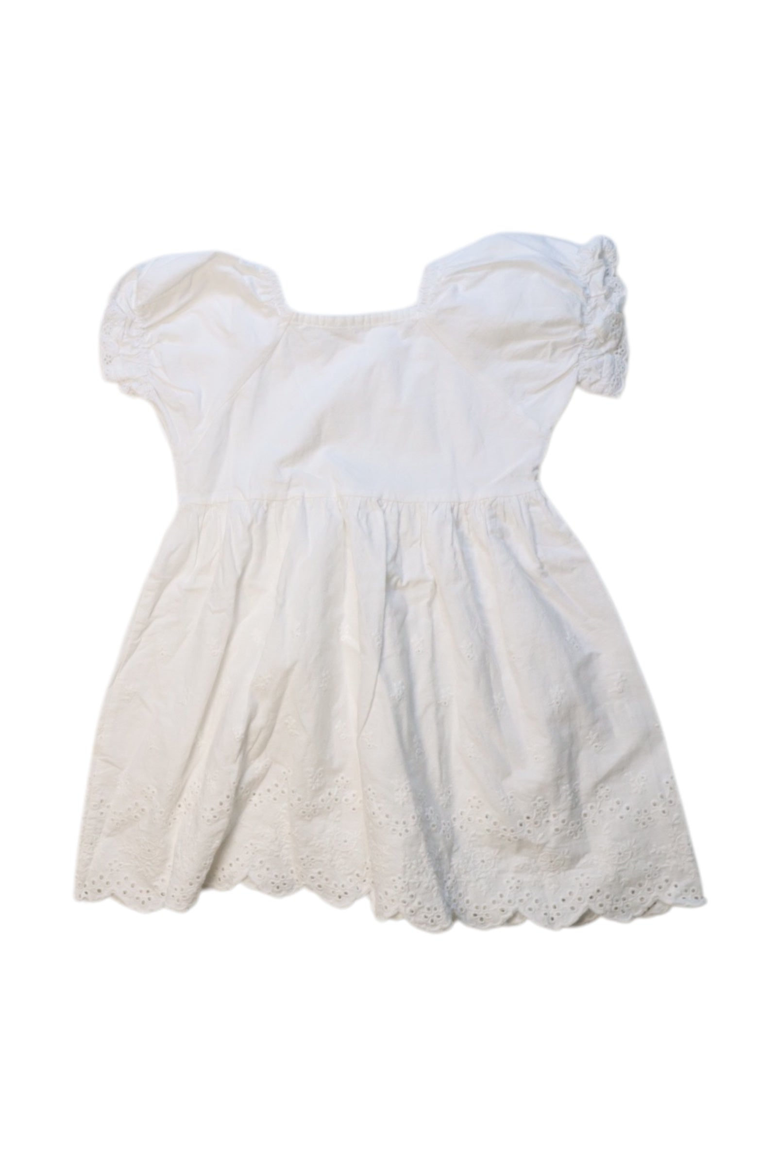Aosta Lace Short Sleeve Dress for Girls 2T - Elegant Floral Embroidery Party Dress for Special Occasions & Photo Shoots