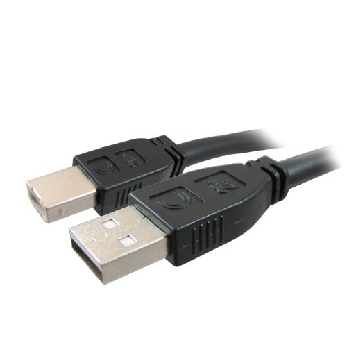 75 ft Pro AV-IT Active Plenum USB 2.0 A Male to B Male Cable - High Speed Data Transfer for Professional Audio/Video Equipment & IT Installations (Ideal for Conference Rooms, Studios & Server Racks)