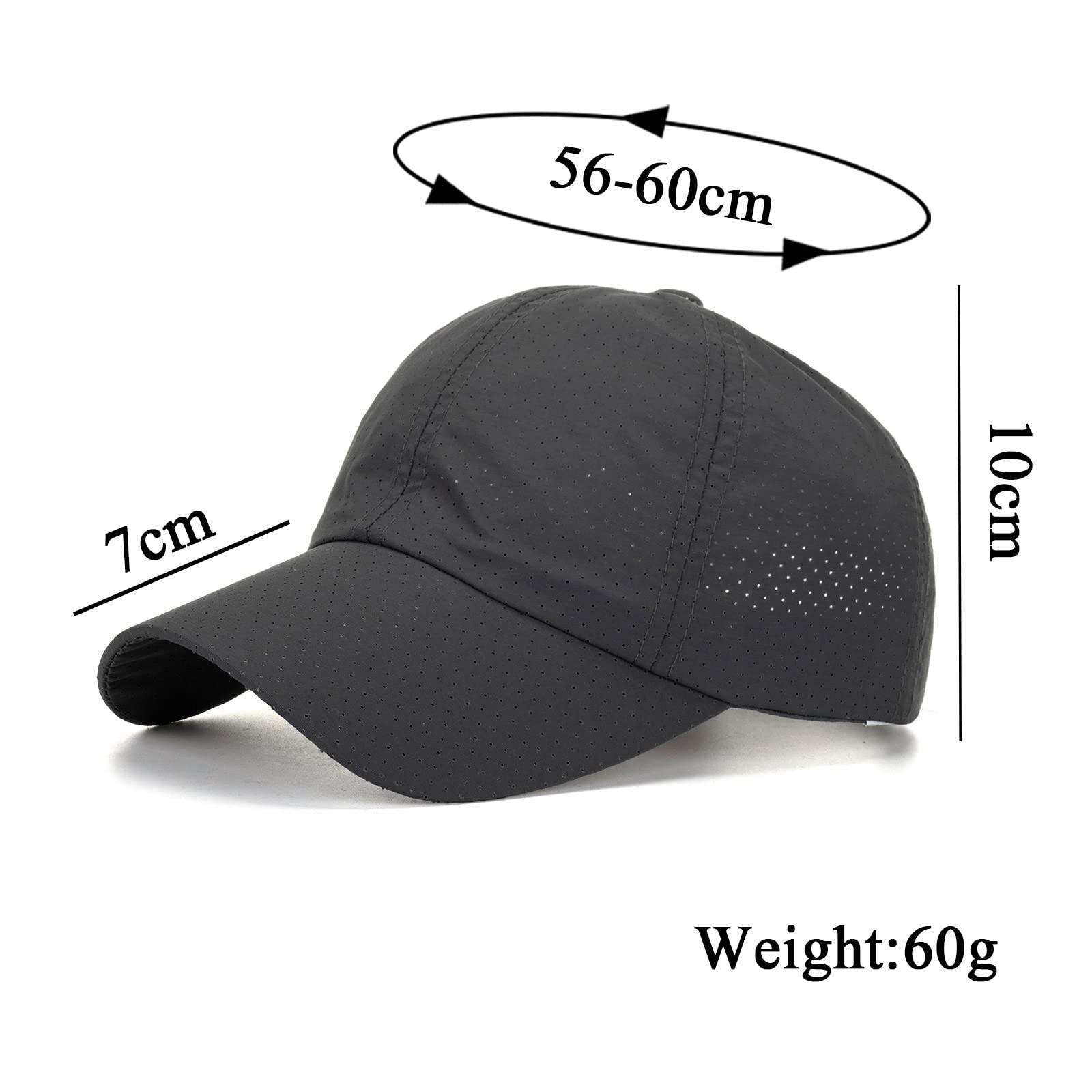 Breathable Mesh Running Hats for Men & Women - Lightweight Outdoor Jogging Cap, Gym & Tennis Sport Hat - Perfect for Running, Hiking, Workouts and Sun Protection