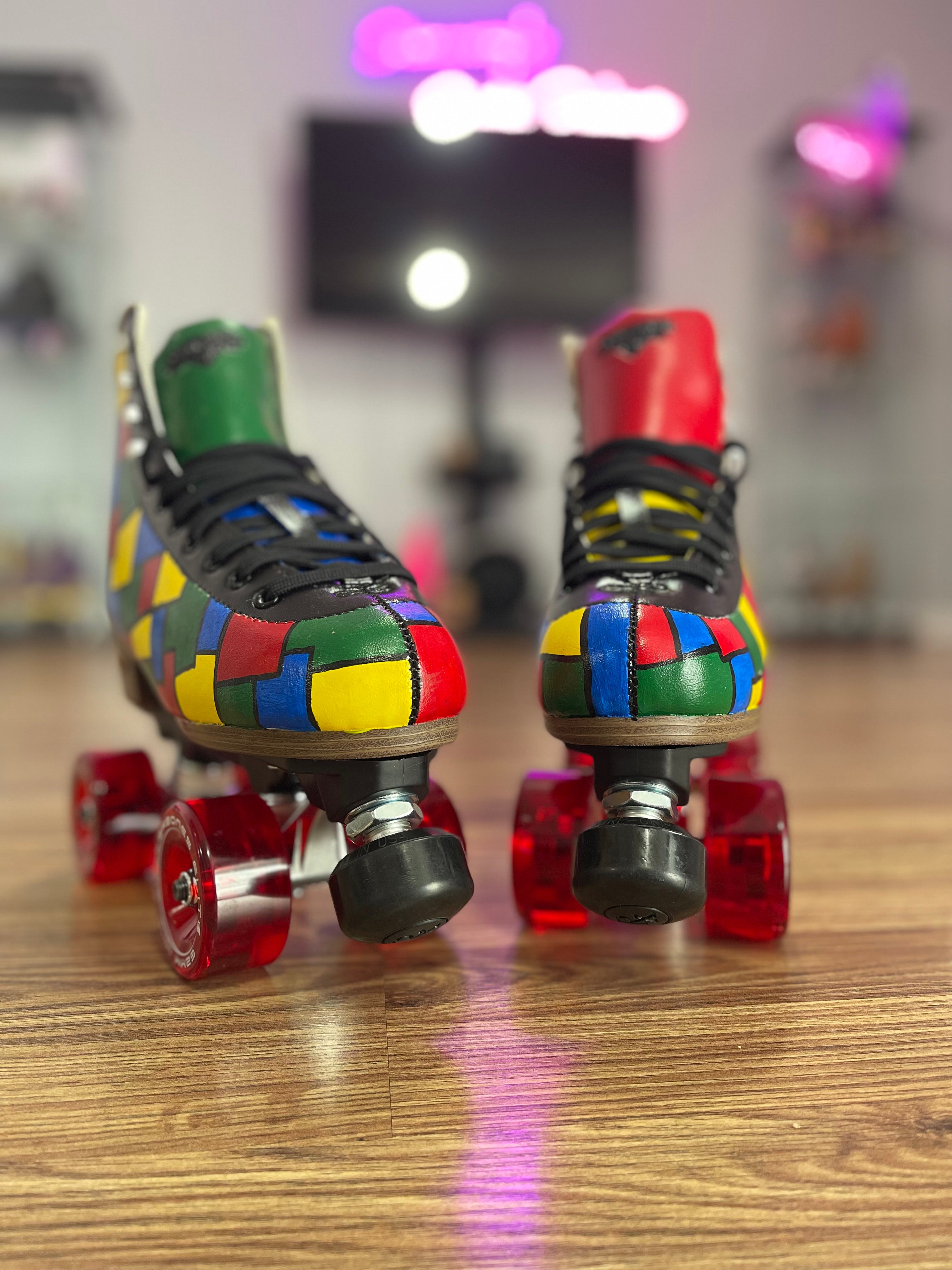 Custom Hand Painted Sure Grip Fames - Premium Skateboard Shoes for Women & Men - Perfect for Street Skating, Park Riding & Casual Wear