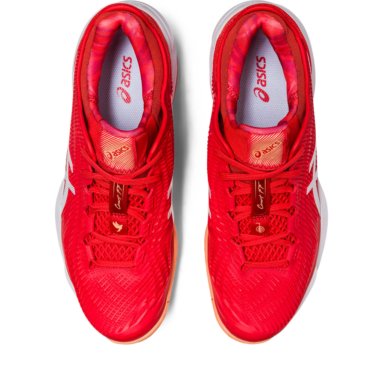 ASICS Court FF 3 Novak Men's Tennis Shoes - Red/White | High-Performance Tennis Footwear for Competitive Play & Court Training | Perfect for Hard Court Matches & Professional Tennis Practice